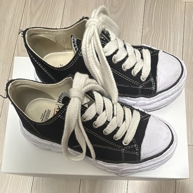 Maison MIHARA YASUHIRO PETERSON 23 OG Sole Canvas Low-top Sneaker "Black"