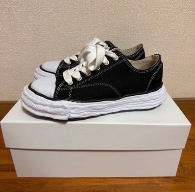 Maison MIHARA YASUHIRO PETERSON 23 OG Sole Canvas Low-top Sneaker "Black" (A11FW702)