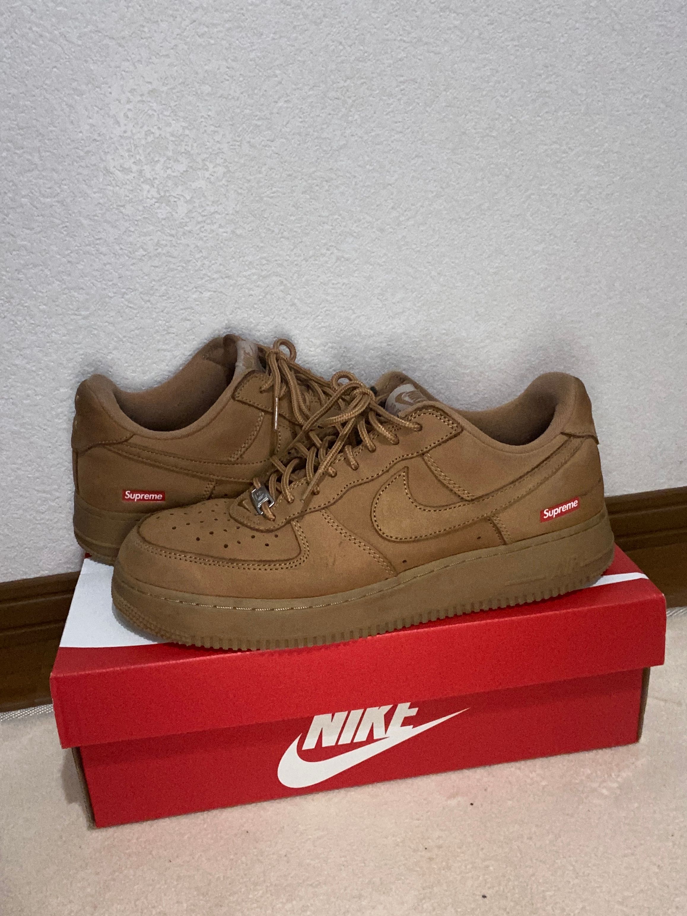Supreme × Nike Air Force 1 Low "Flax/Wheat"