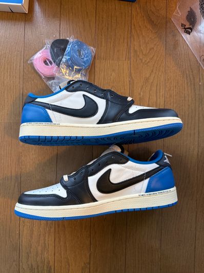 Travis Scott × fragment design × Nike Air Jordan 1 Low OG SP "Military Blue"