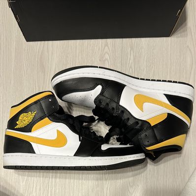 Nike Air Jordan 1 Mid "White/Pollen-Black"