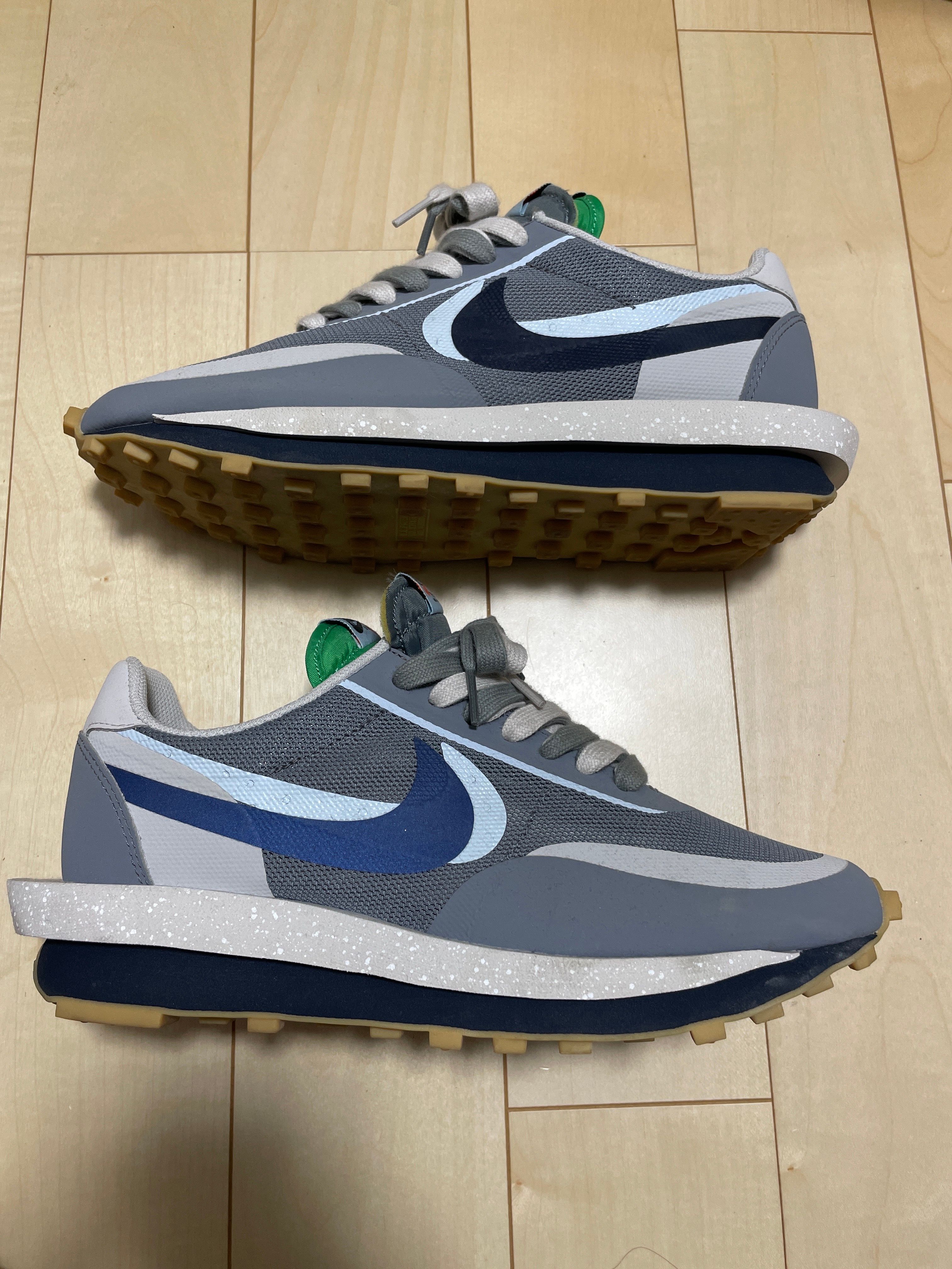 CLOT × Sacai × Nike LD Waffle "Grey Obsidian/Cool Grey"