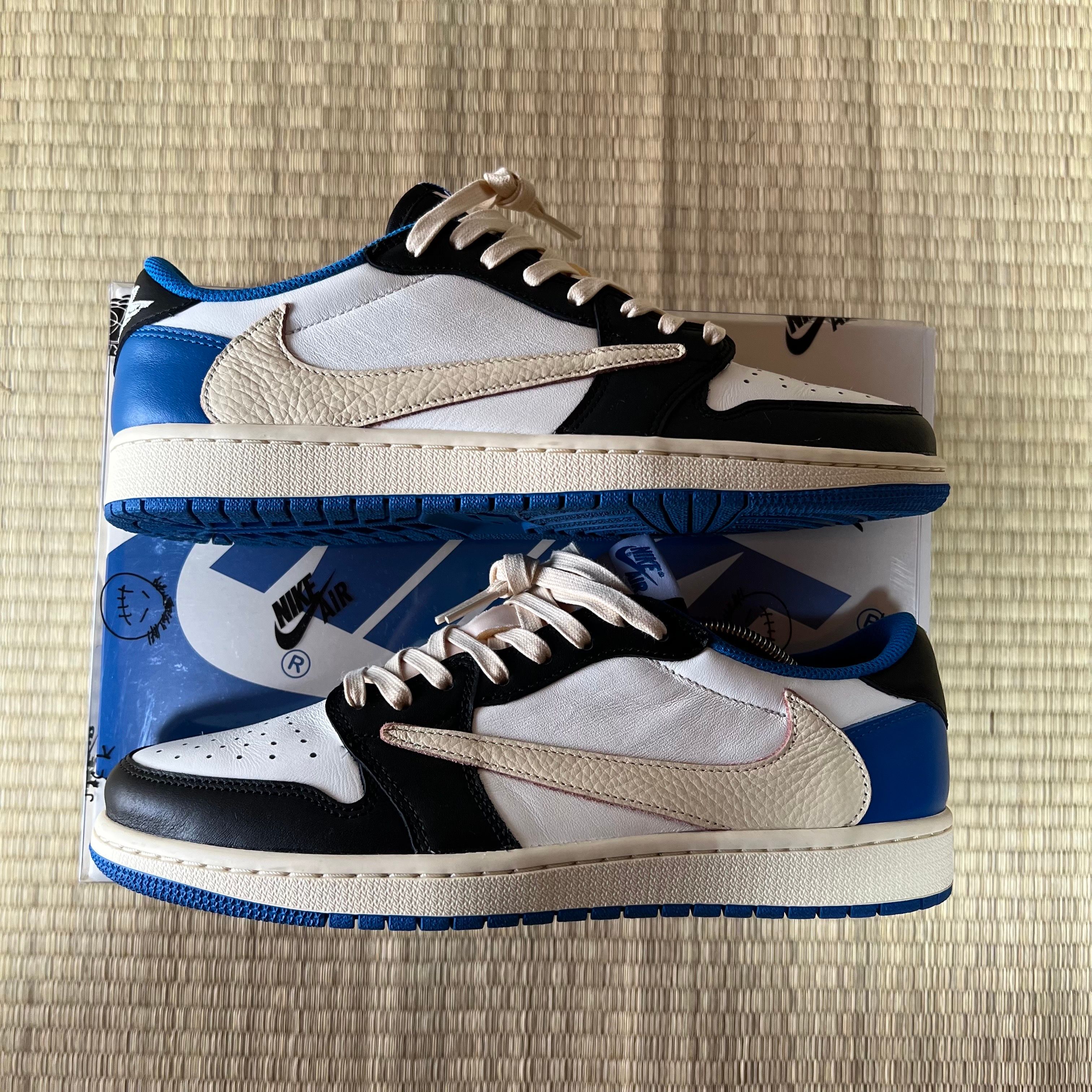 Travis Scott × fragment design × Nike Air Jordan 1 Low OG SP "Military Blue"