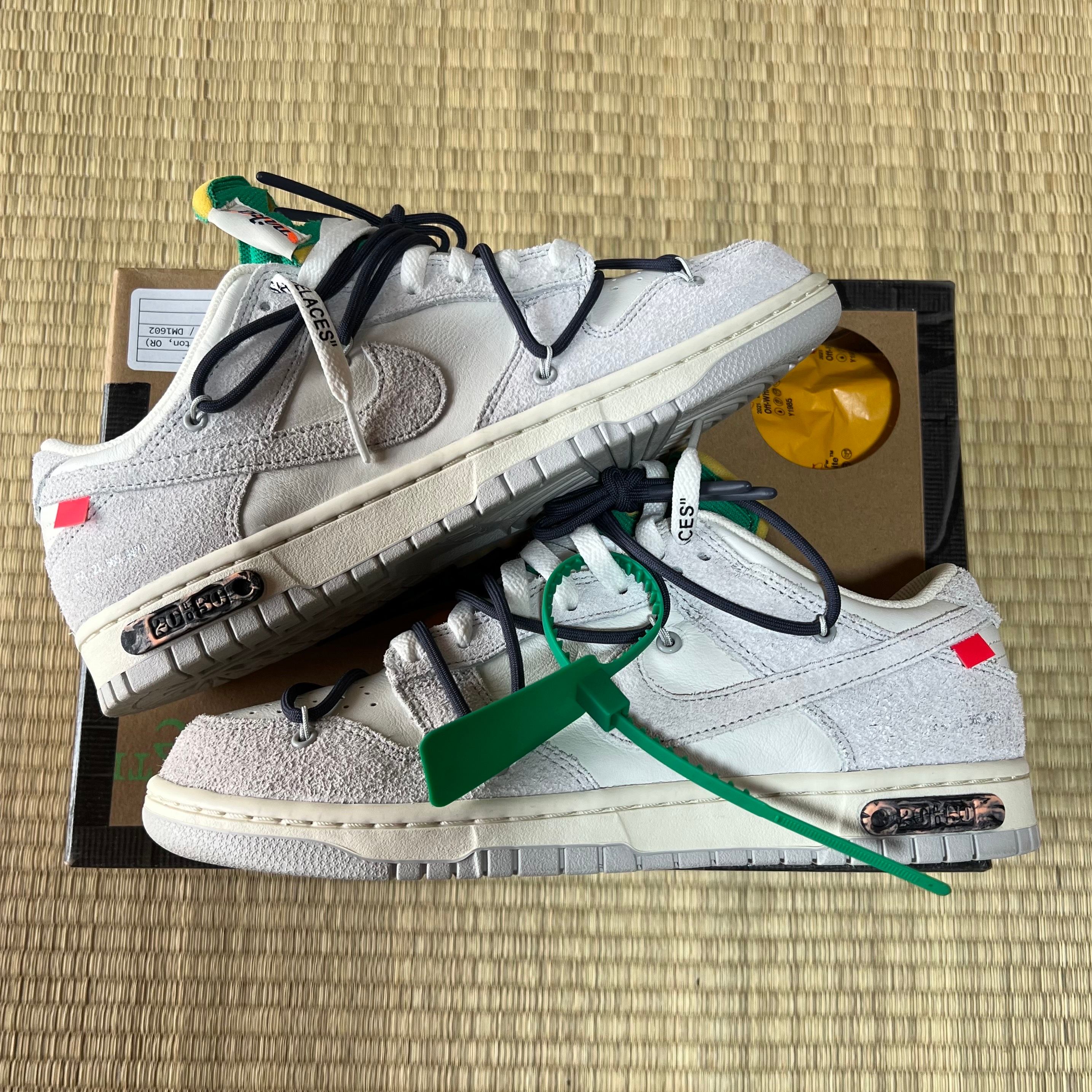 Off-White × Nike Dunk Low "Sail/Neutral Grey/Gridiron"