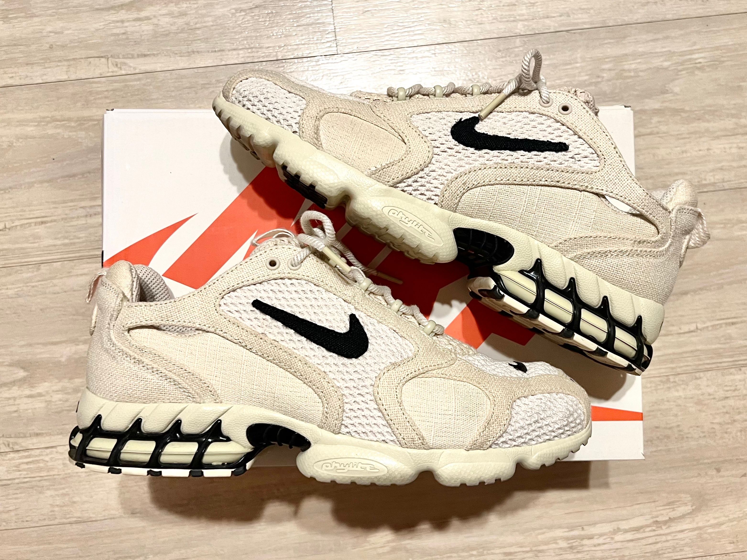 Stussy × Nike Air Zoom Spiridon CG 2 "Fossil/Black"