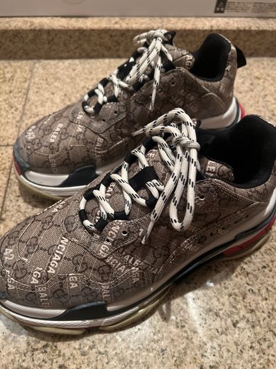 GUCCI × Balenciaga The Hacker Project Triple S "Beige"