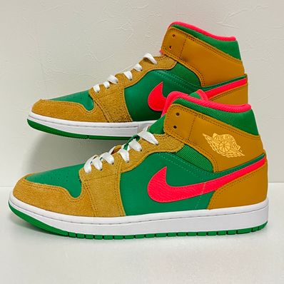 Nike Air Jordan 1 Mid "Wheat and Water Melon"