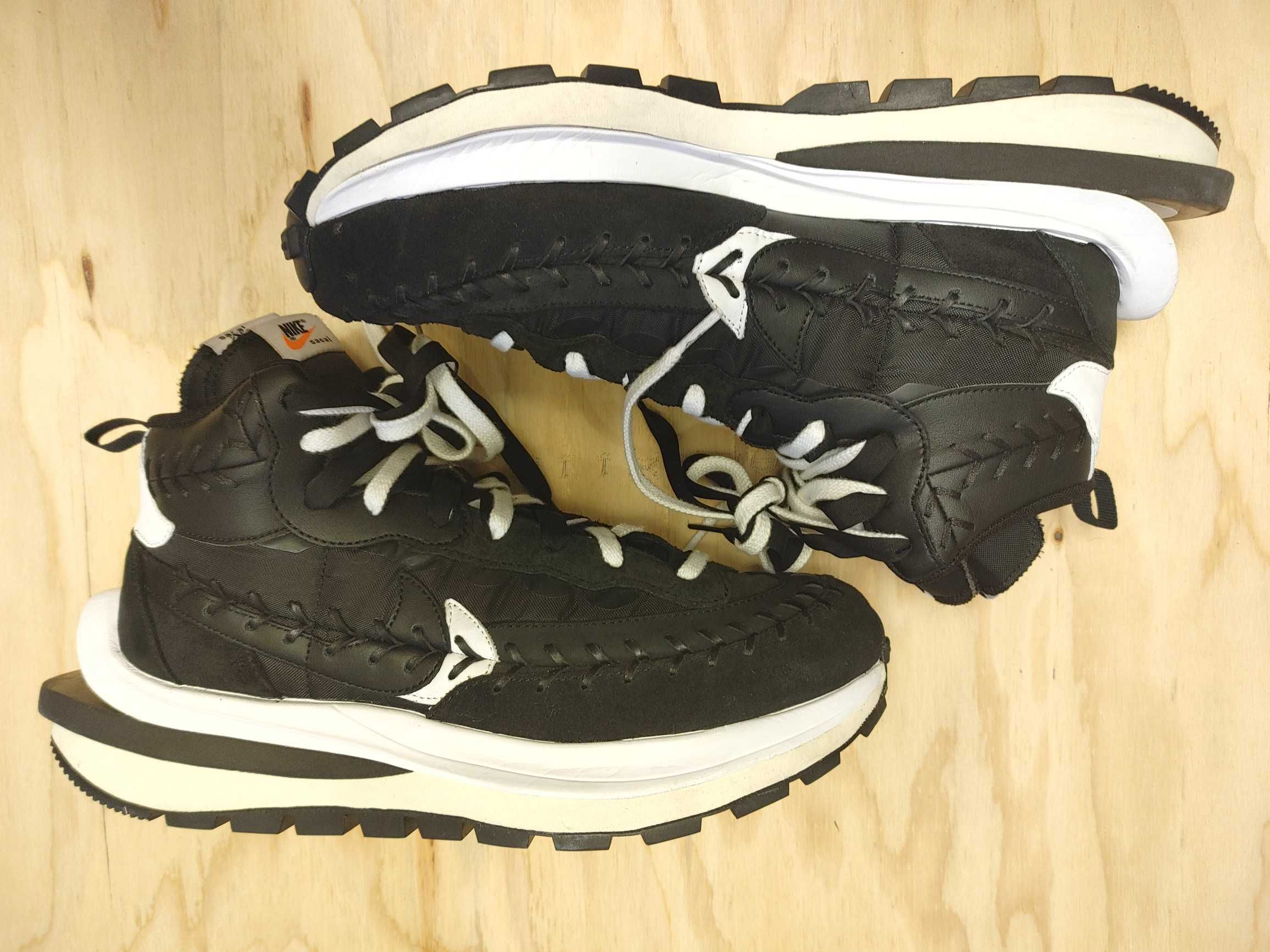 Jean-Paul Gaultier × sacai × Nike Vapor Waffle "Black/Black-White"