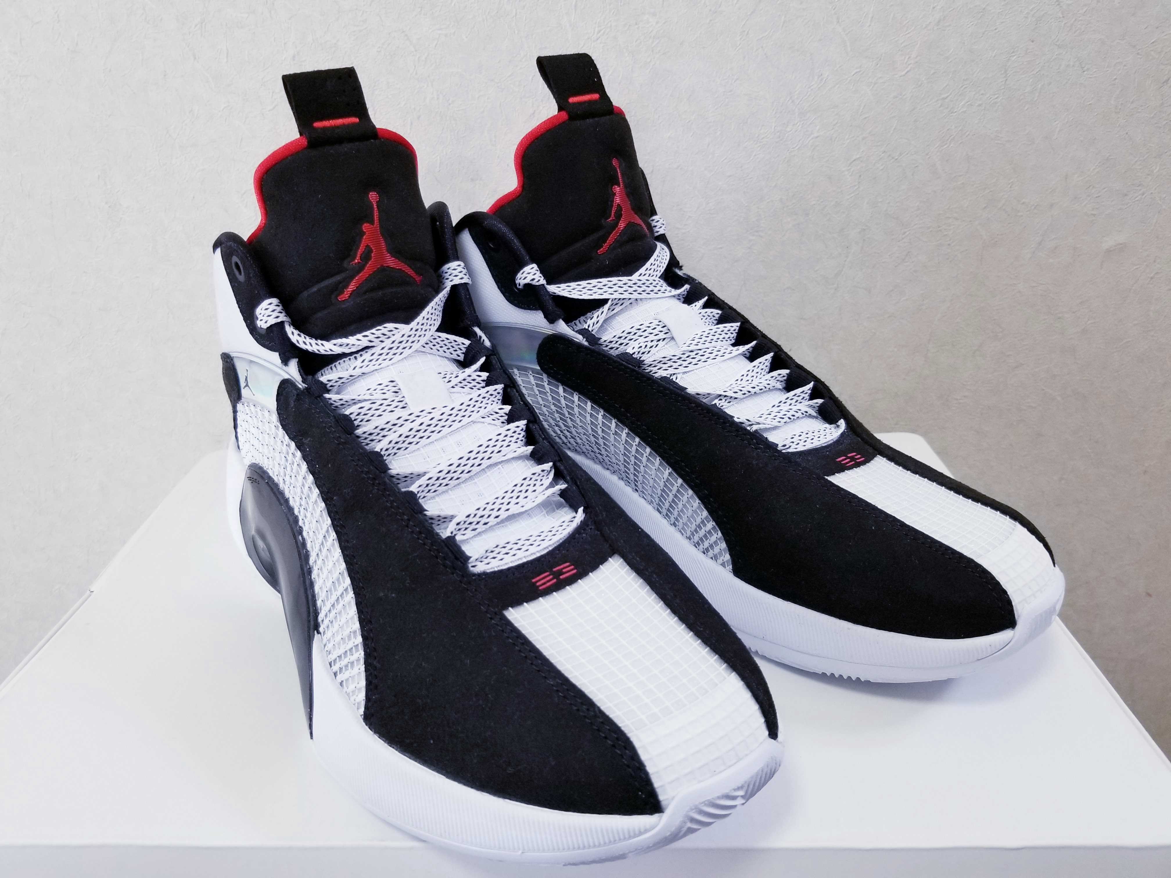 Nike Air Jordan 35 DNA "White/Gym Red/Black" (White Sole)