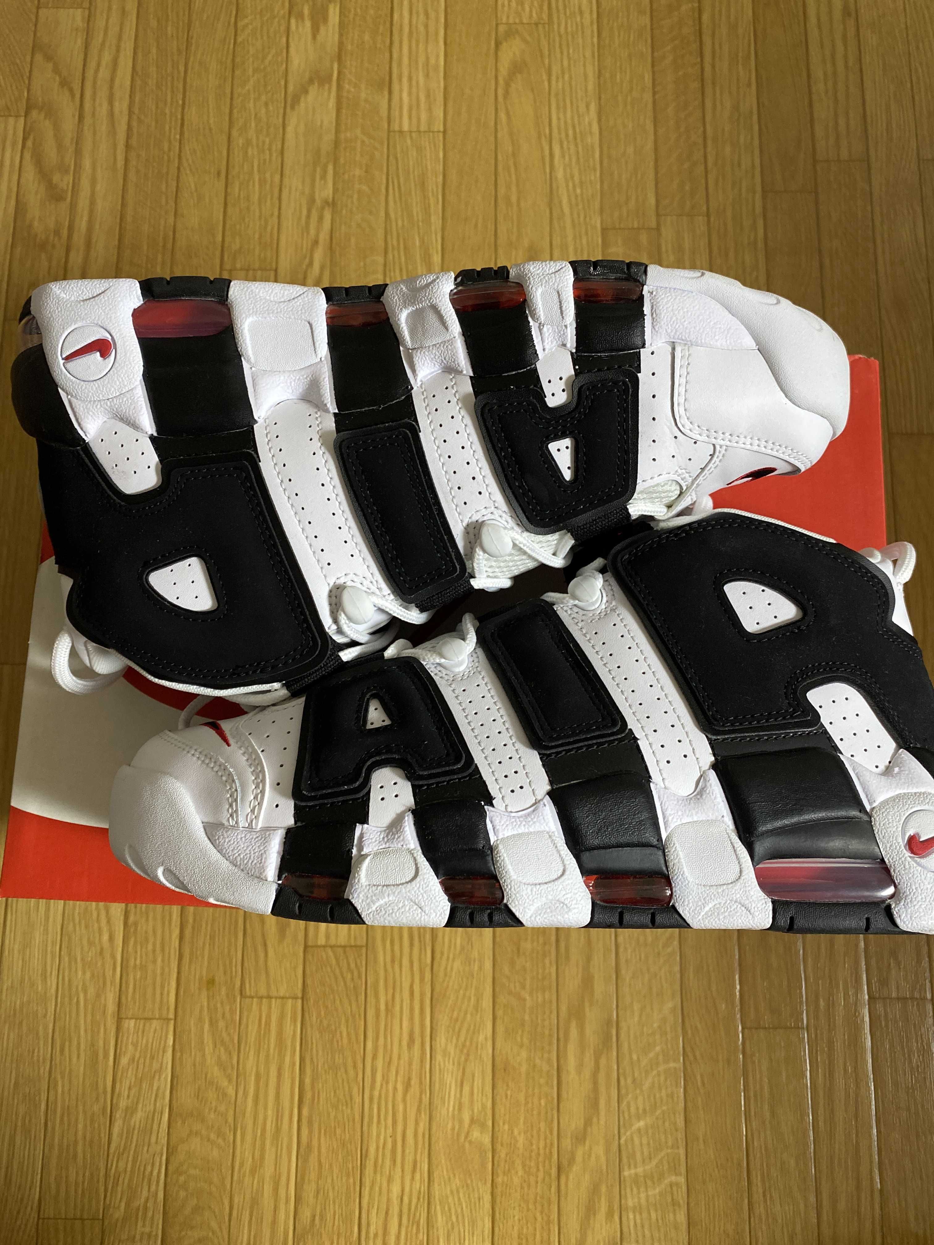 NIKE AIR MORE UPTEMPO "WHITE/BLACK/UNIVERSITY RED"(2020)