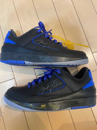 Off-White × Nike Air Jordan 2 Low "Black and Varsity Royal"