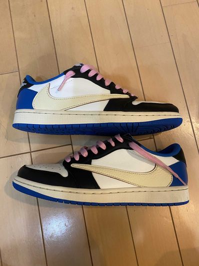 Travis Scott × fragment design × Nike Air Jordan 1 Low OG SP "Military Blue"