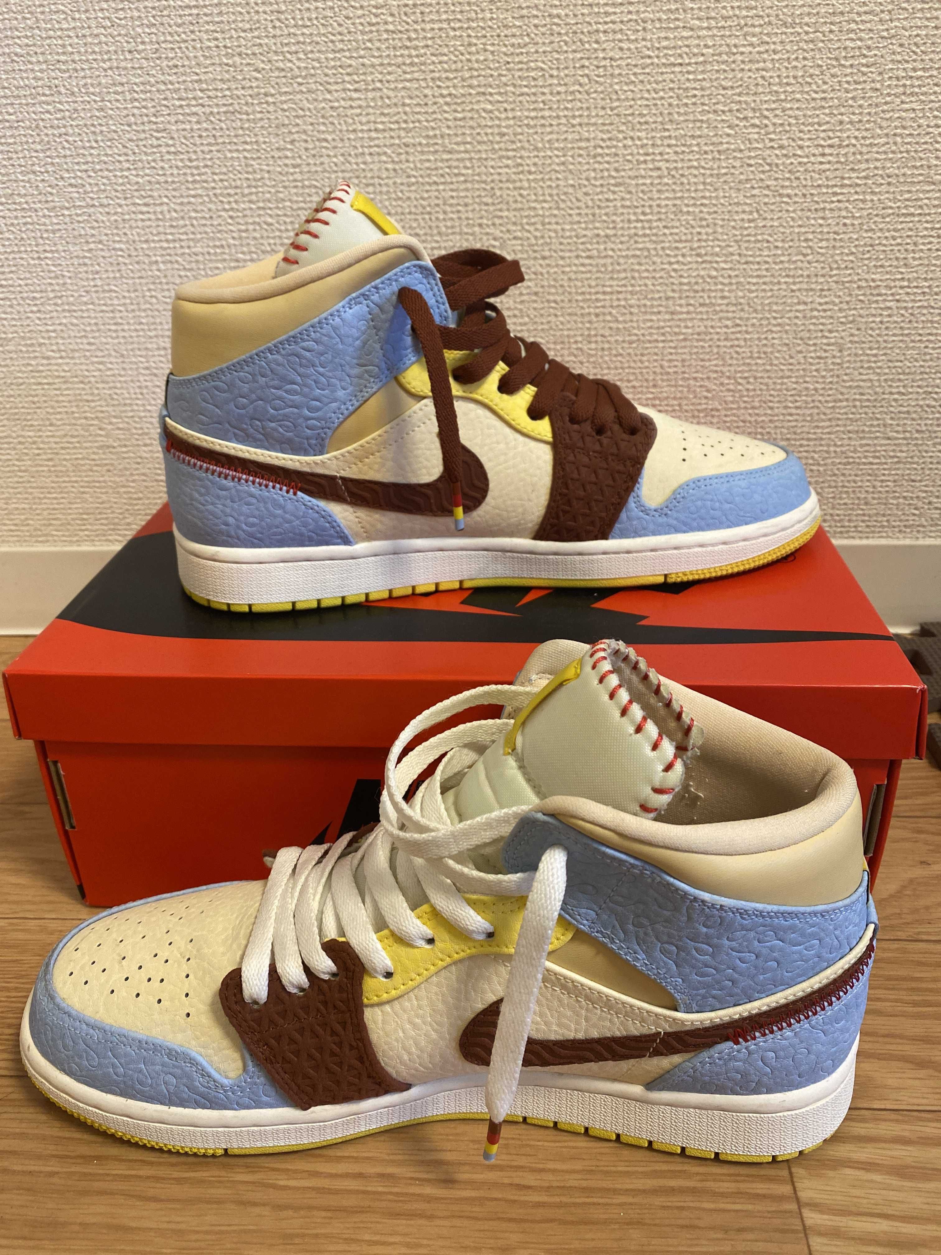 MAISON CHATEAU ROUGE × NIKE AIR JORDAN 1 MID SE "WHITE/LIGHT BLUE"