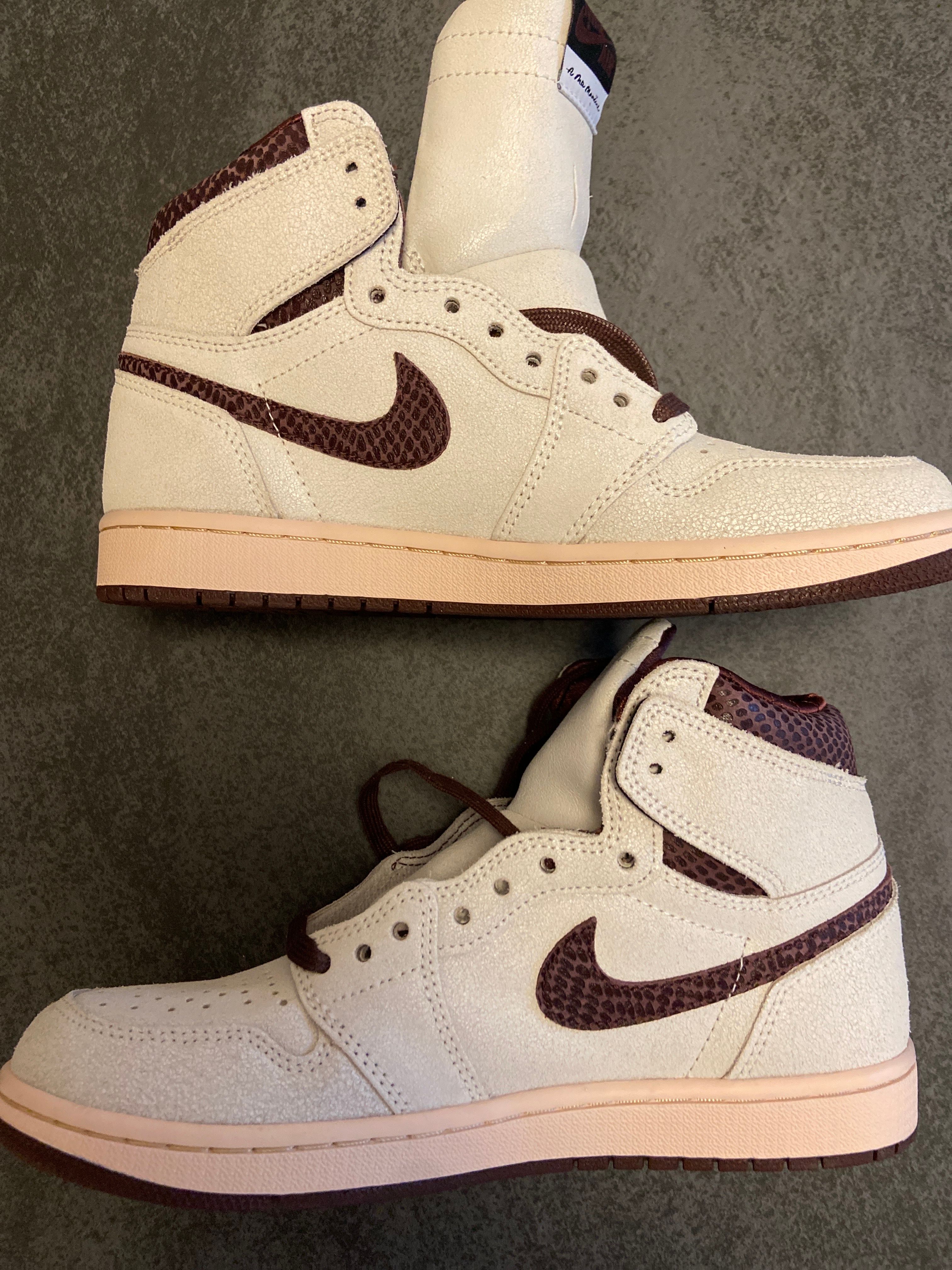 A Ma Maniere × Nike Air Jordan 1 Retro High OG "Sail and Burgundy"