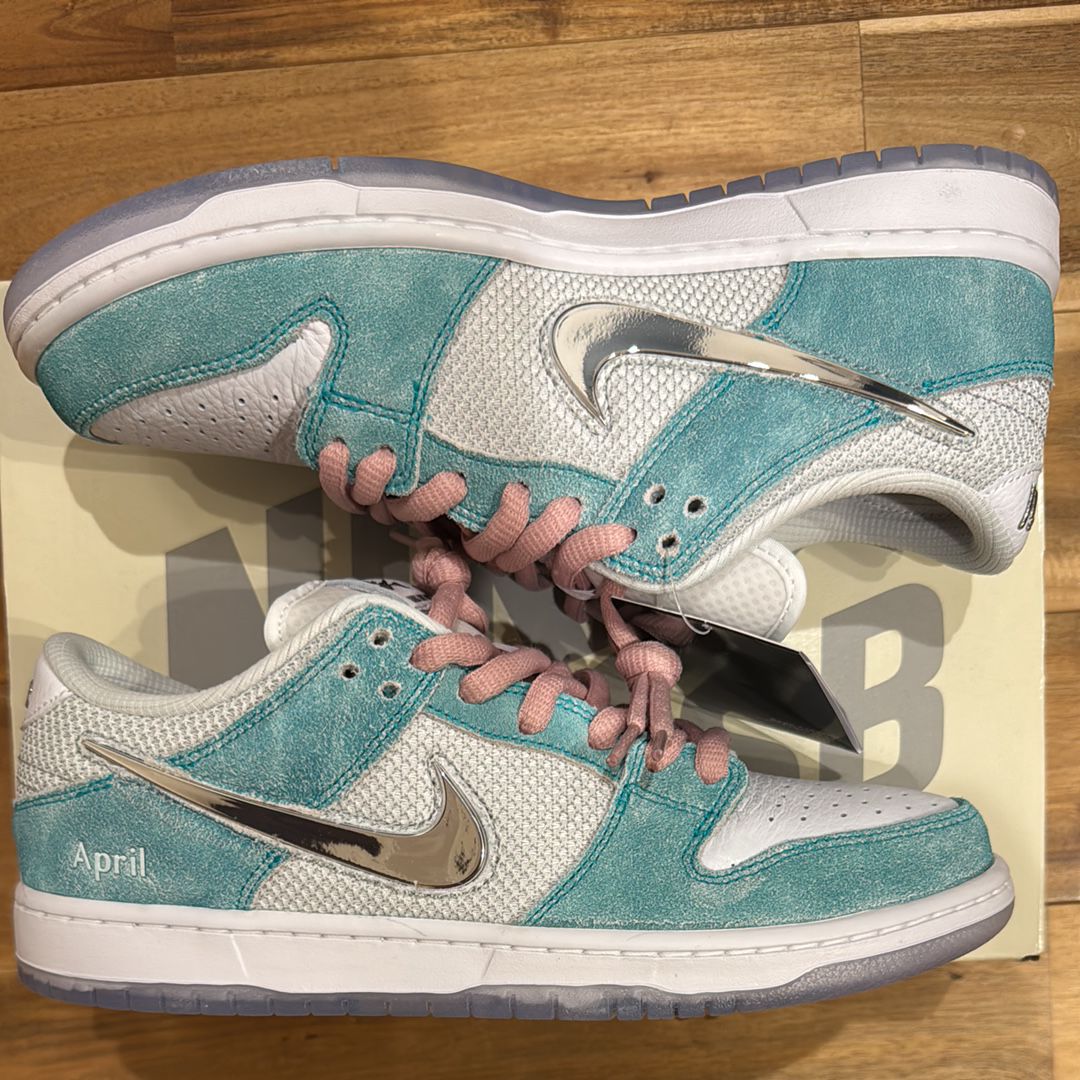 APRIL SKATEBOARDS × Nike SB Dunk Low Pro QS "White and Multi-Color"