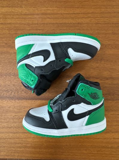 Nike TD Air Jordan 1 Retro High OG "Celtics/Black and Lucky Green" (2023)