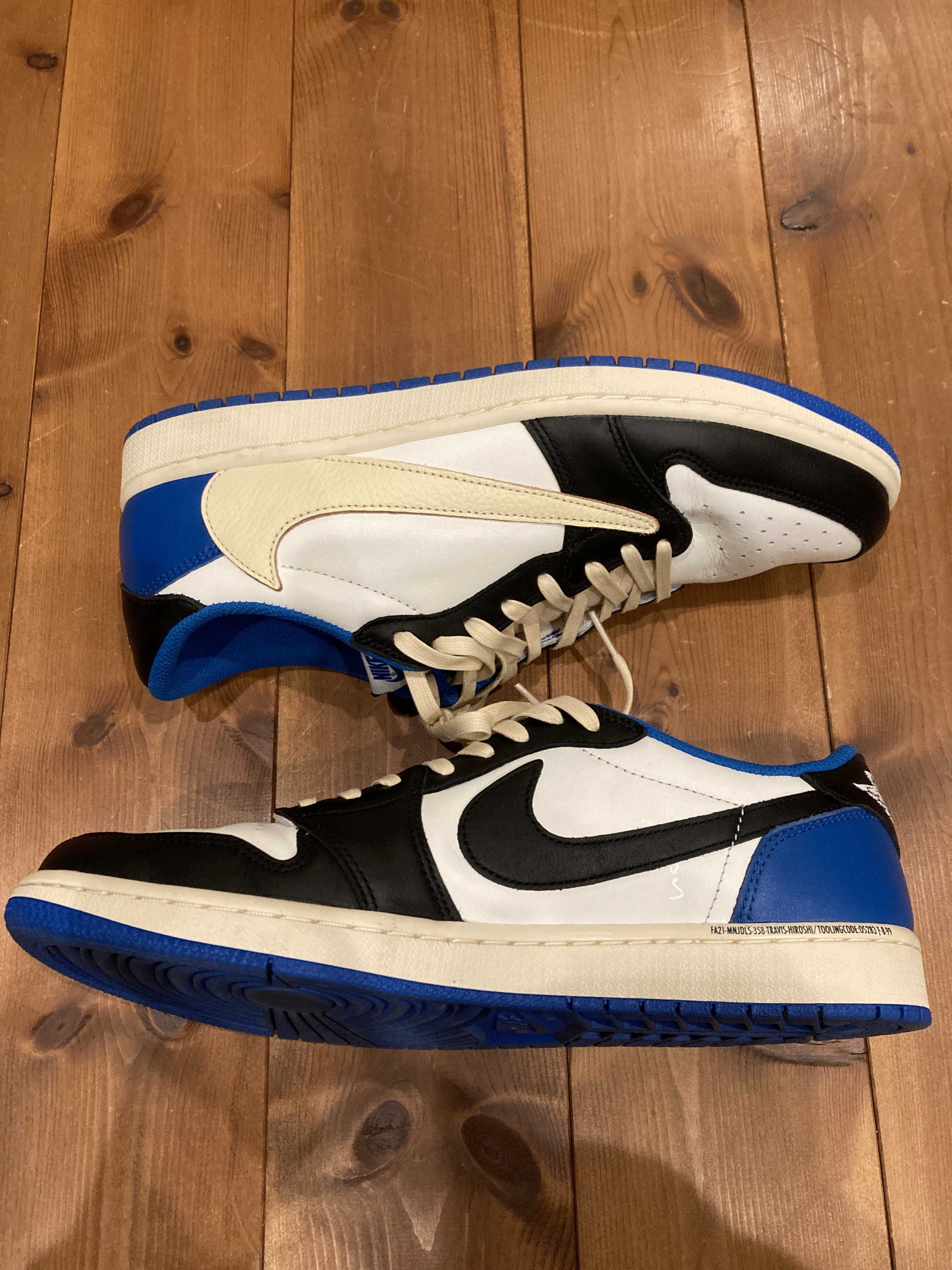 Travis Scott × fragment design × Nike Air Jordan 1 Low OG SP "Military Blue"