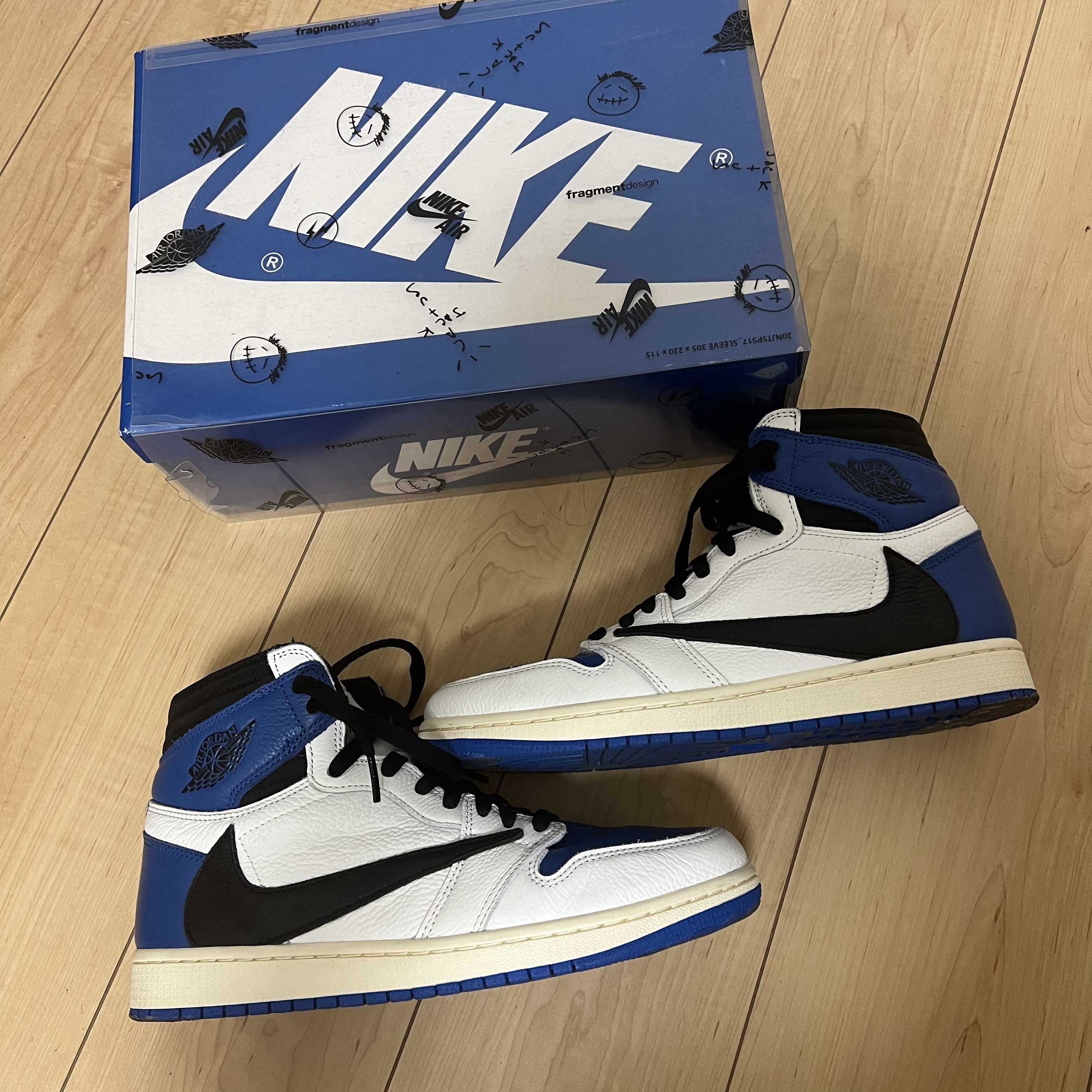 Travis Scott × fragment design × Nike Air Jordan 1 Retro High OG SP "Military Blue"