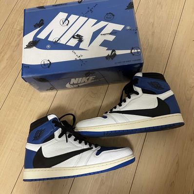 Travis Scott × fragment design × Nike Air Jordan 1 Retro High OG SP "Military Blue"