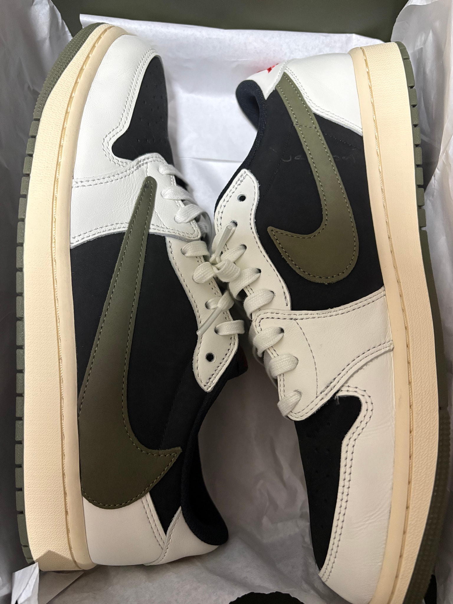 Travis Scott × Nike Women's Air Jordan 1 Low OG "Medium Olive"