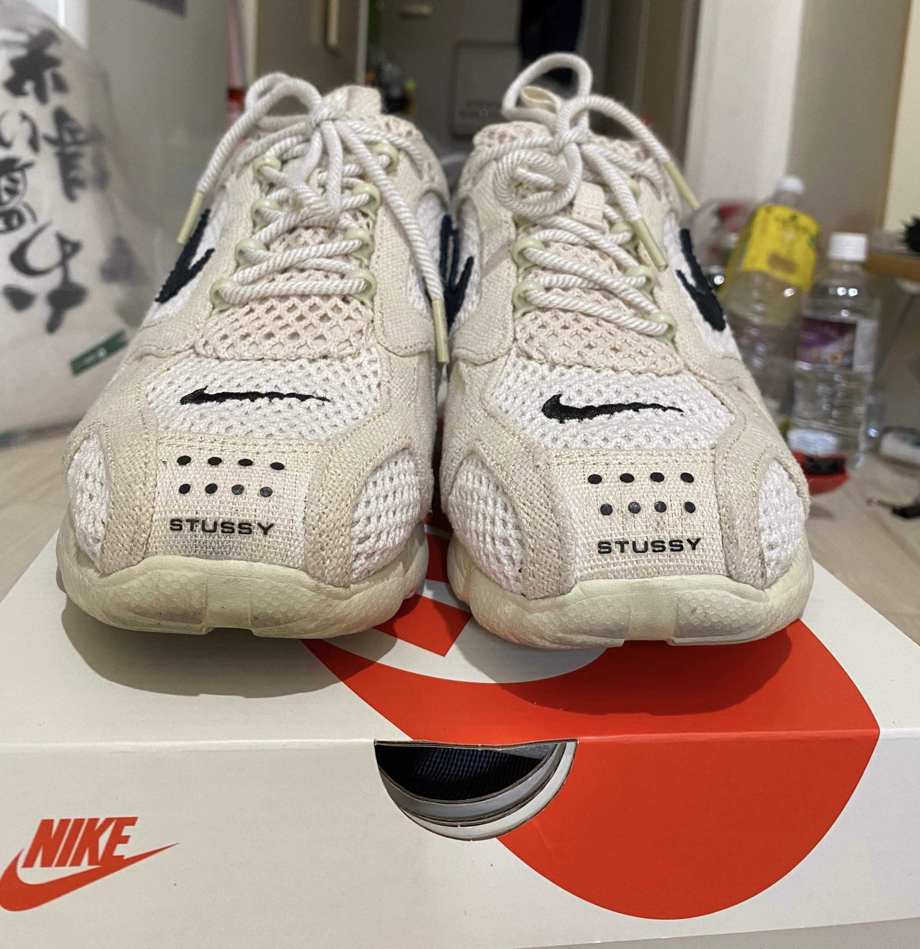 Stussy × Nike Air Zoom Spiridon CG 2 "Fossil/Black"