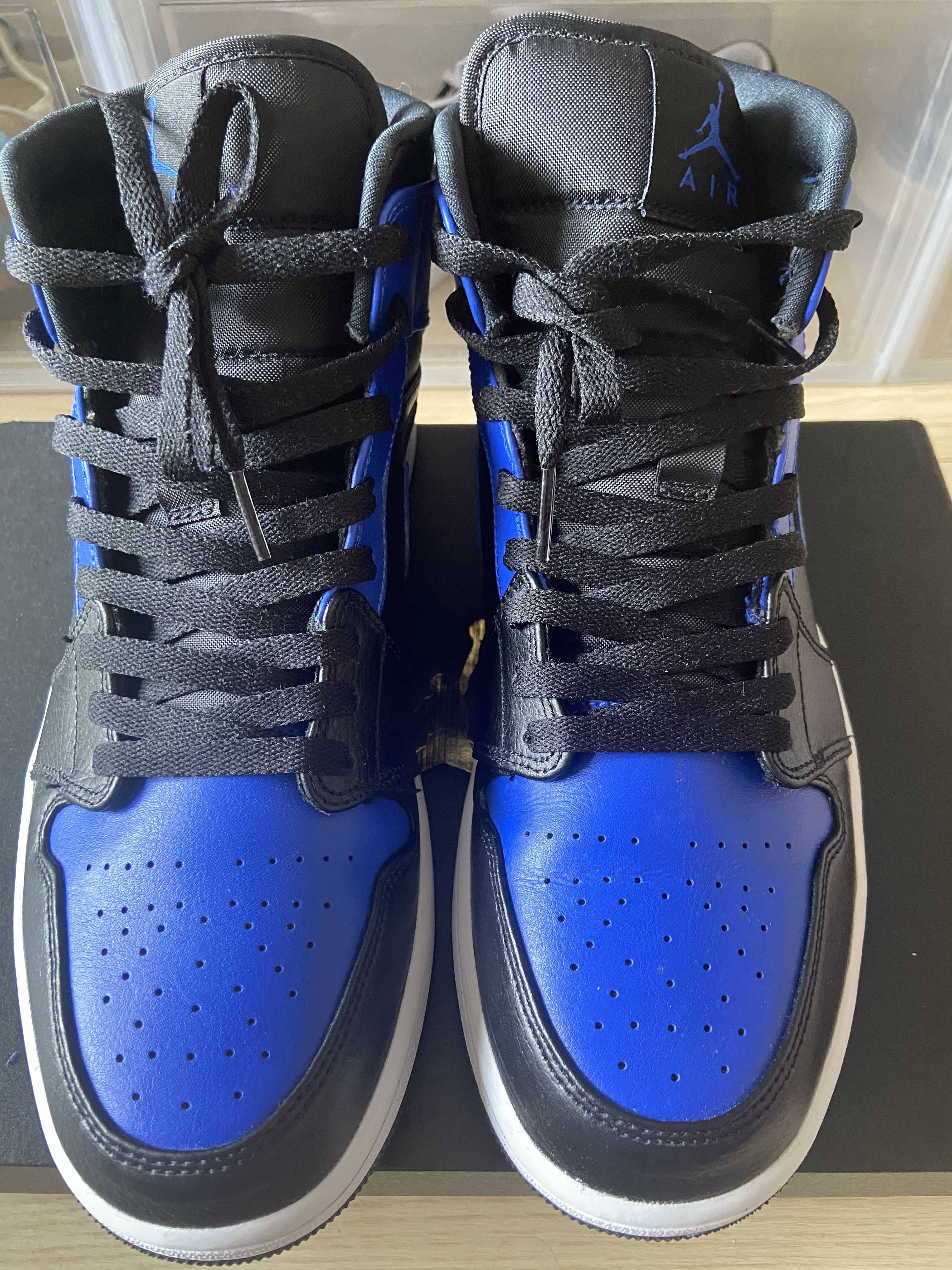 NIKE AIR JORDAN 1 MID "BLACK/BLUE"