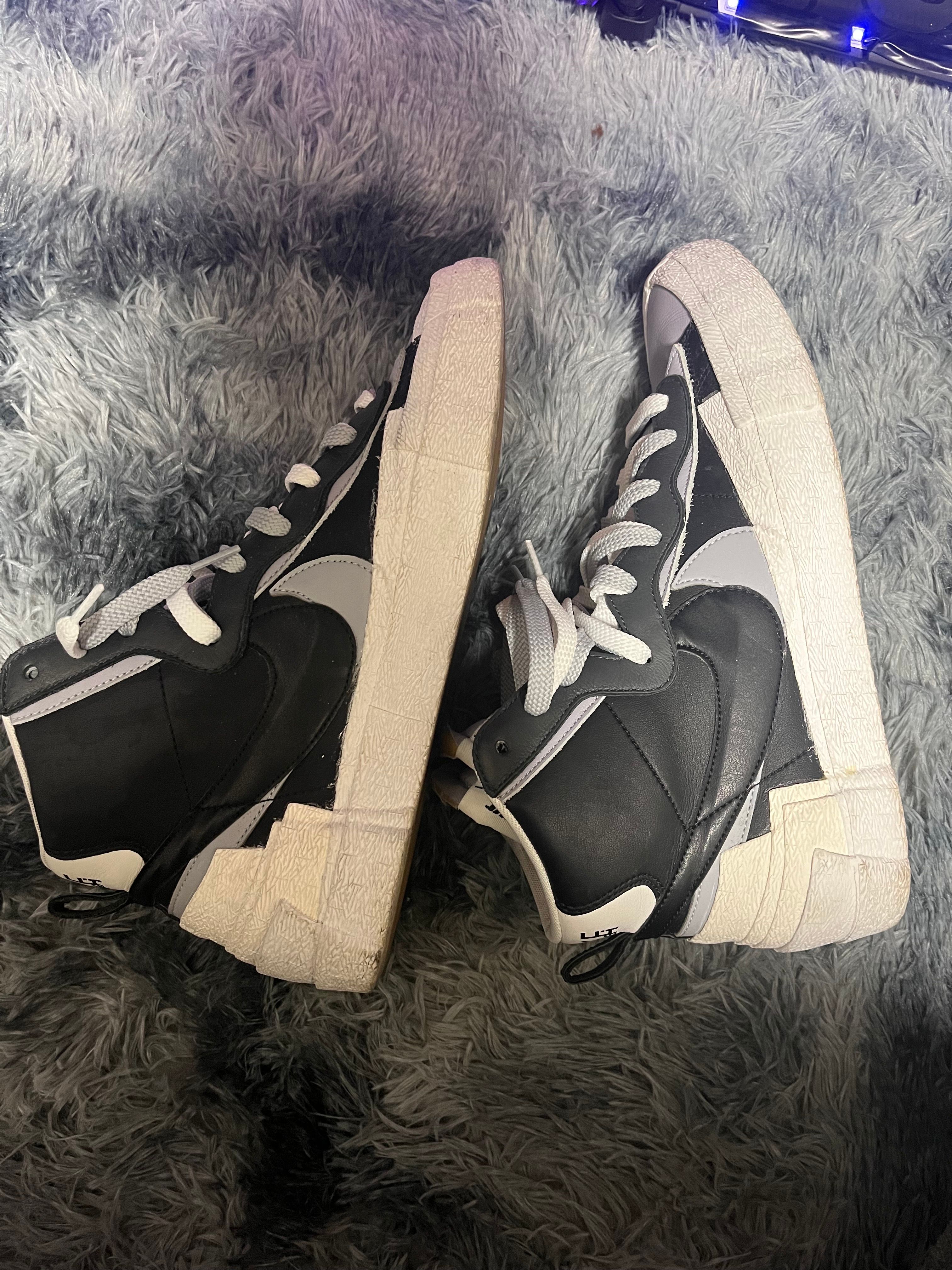 sacai × NIKE BLAZER MID "BLACK/WOLF GREY/WHITE"