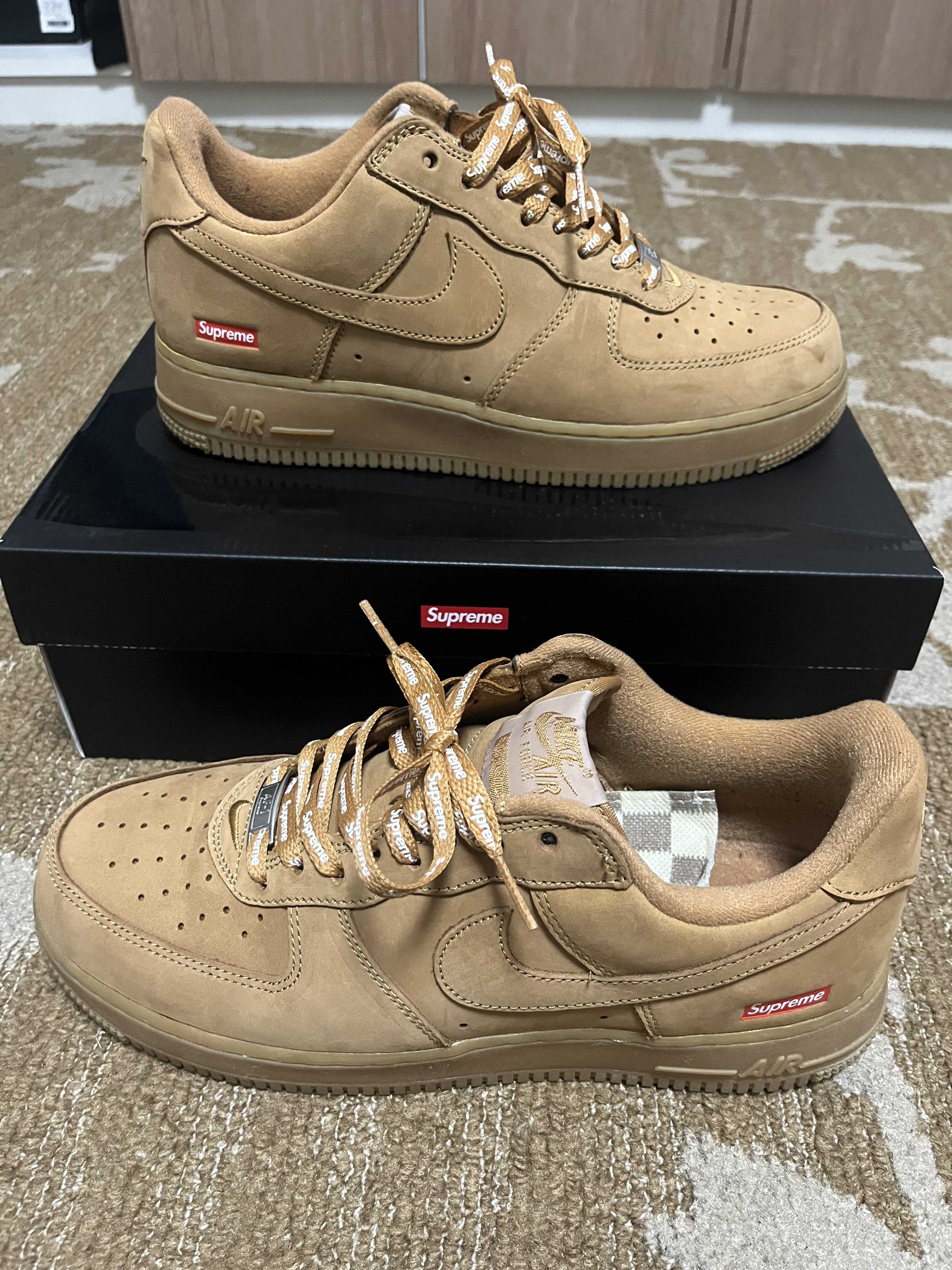 Supreme × Nike Air Force 1 Low "Flax/Wheat"