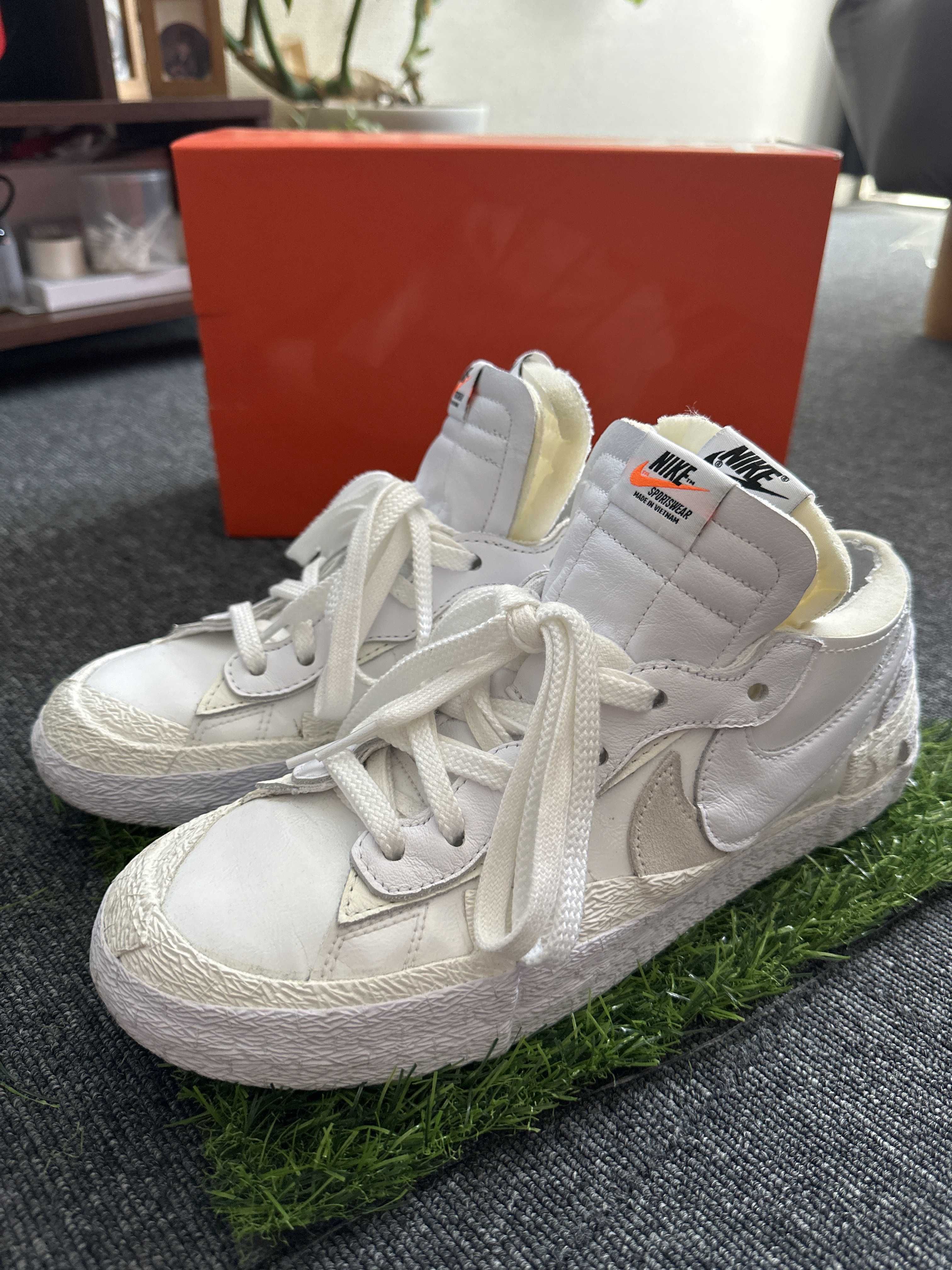 sacai × Nike Blazer Low "White Patent Leather"