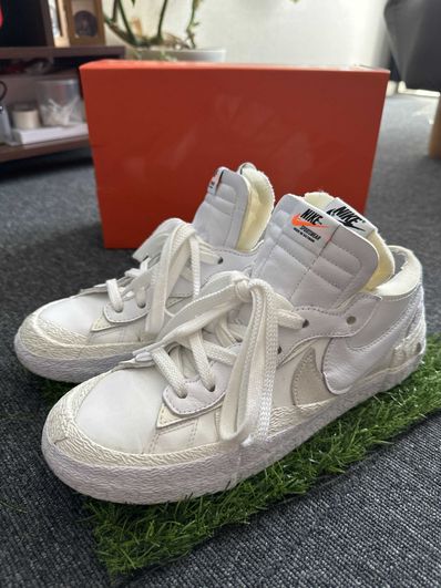 sacai × Nike Blazer Low "White Patent Leather"