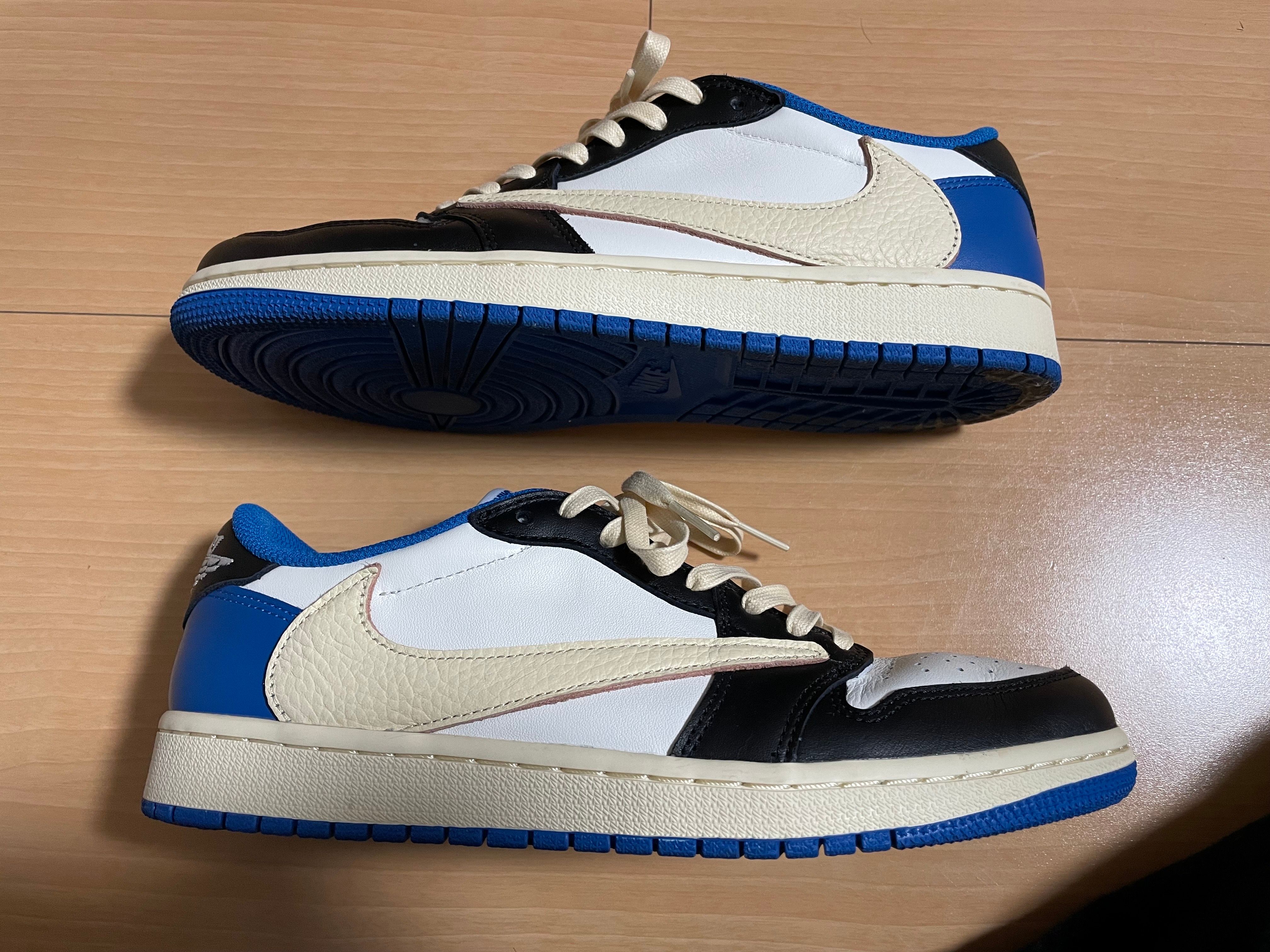 Travis Scott × fragment design × Nike Air Jordan 1 Low OG SP "Military Blue"