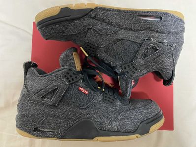 Nike × Levi's Air Jordan 4 "Black Denim" (Tag: LEVIS®)