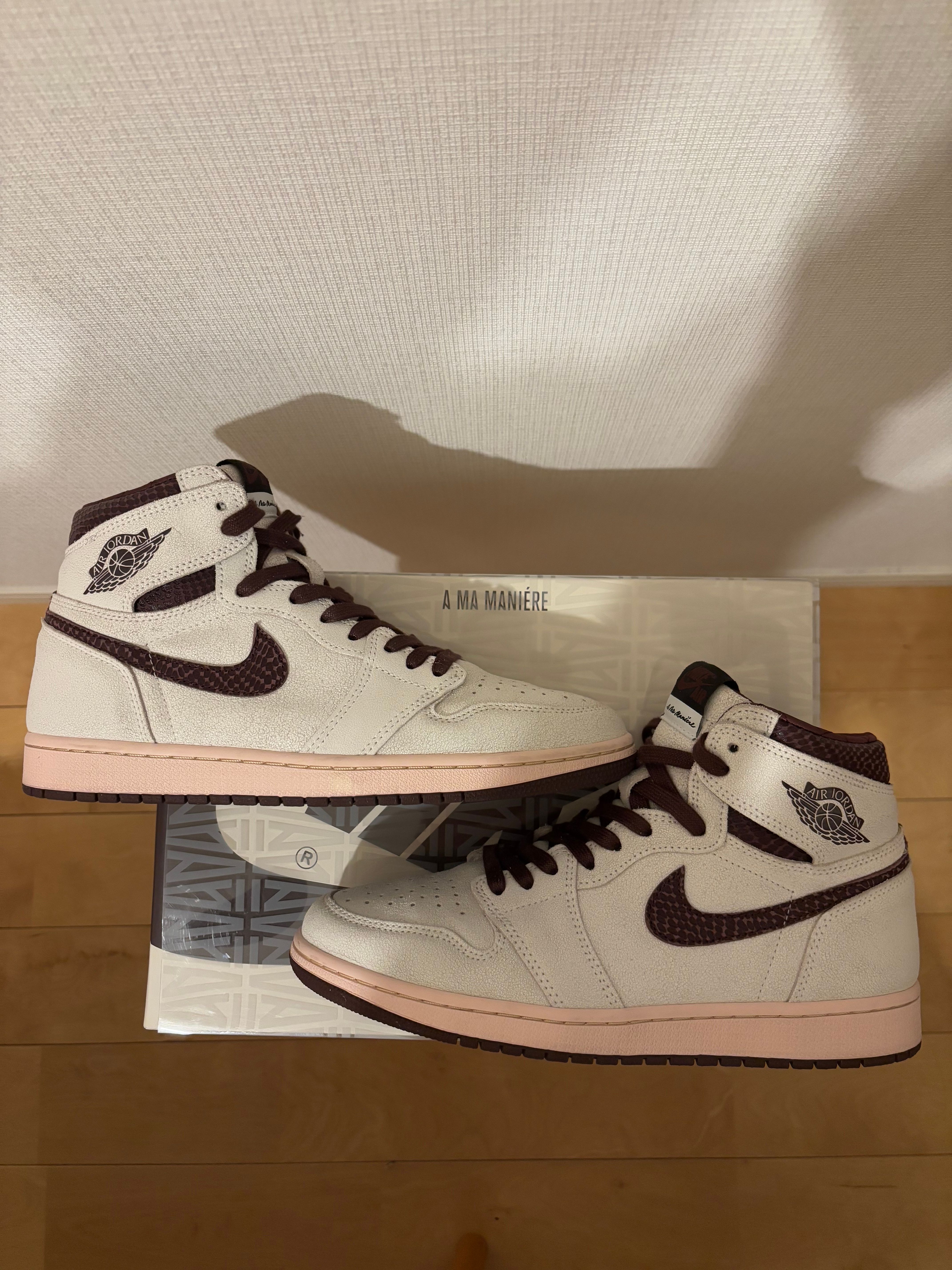 A Ma Maniere × Nike Air Jordan 1 Retro High OG "Sail and Burgundy"