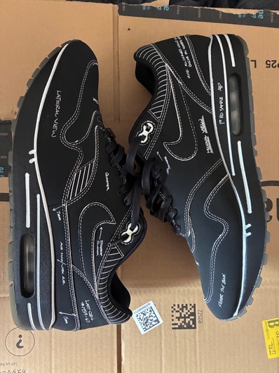 NIKE AIR MAX 1 TINKER SCHEMATIC BLACK