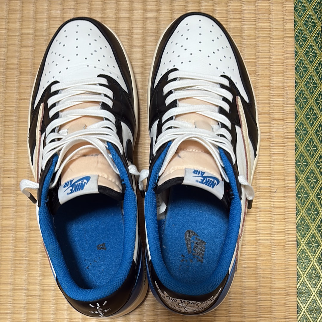 Travis Scott × fragment design × Nike Air Jordan 1 Low OG SP "Military Blue"