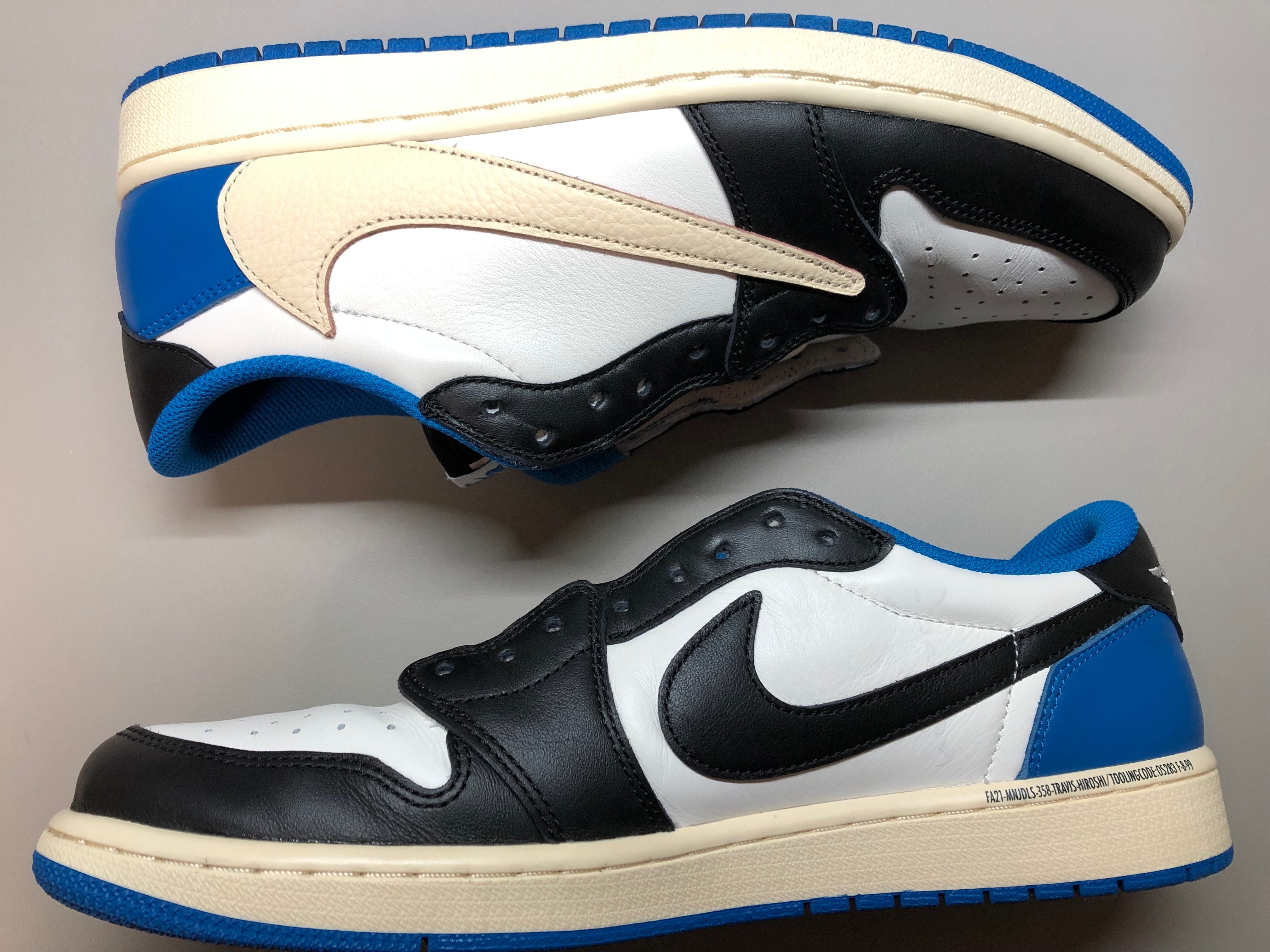 Travis Scott × fragment design × Nike Air Jordan 1 Low OG SP "Military Blue"