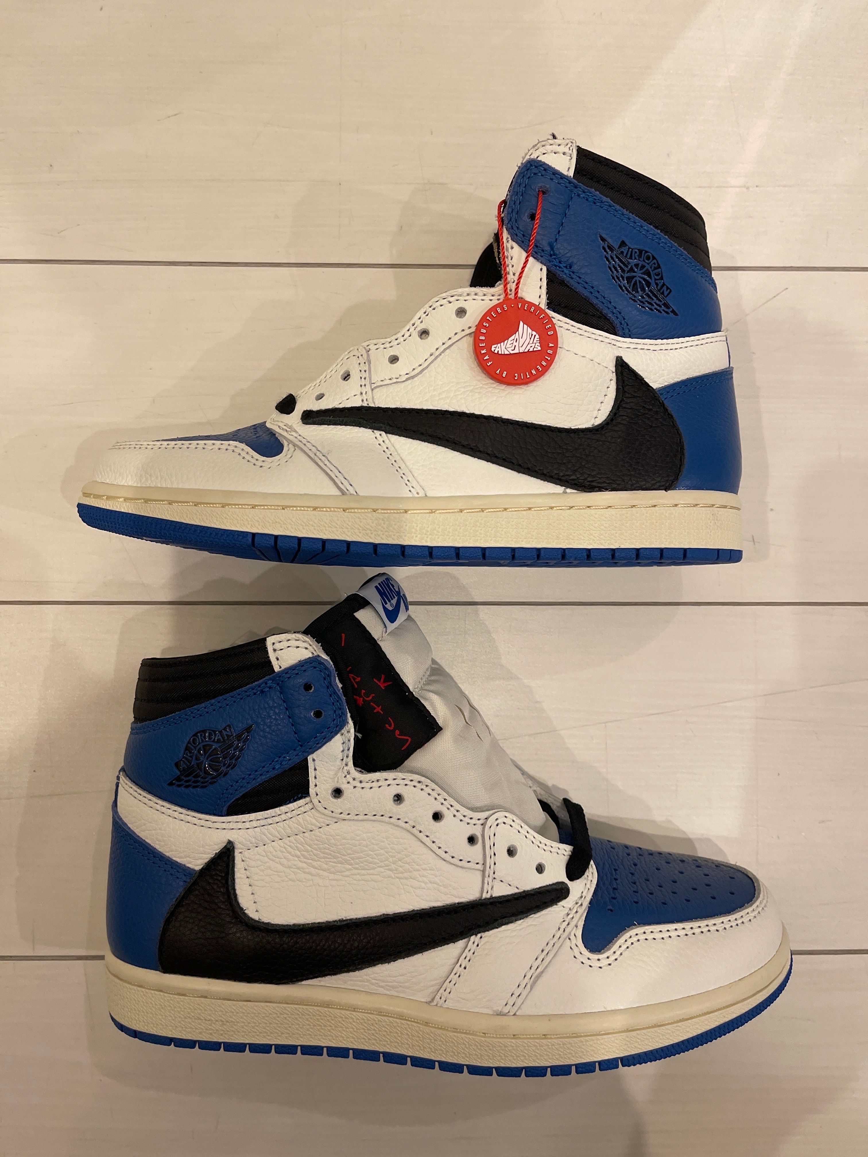 Travis Scott × fragment design × Nike Air Jordan 1 Retro High OG SP "Military Blue"
