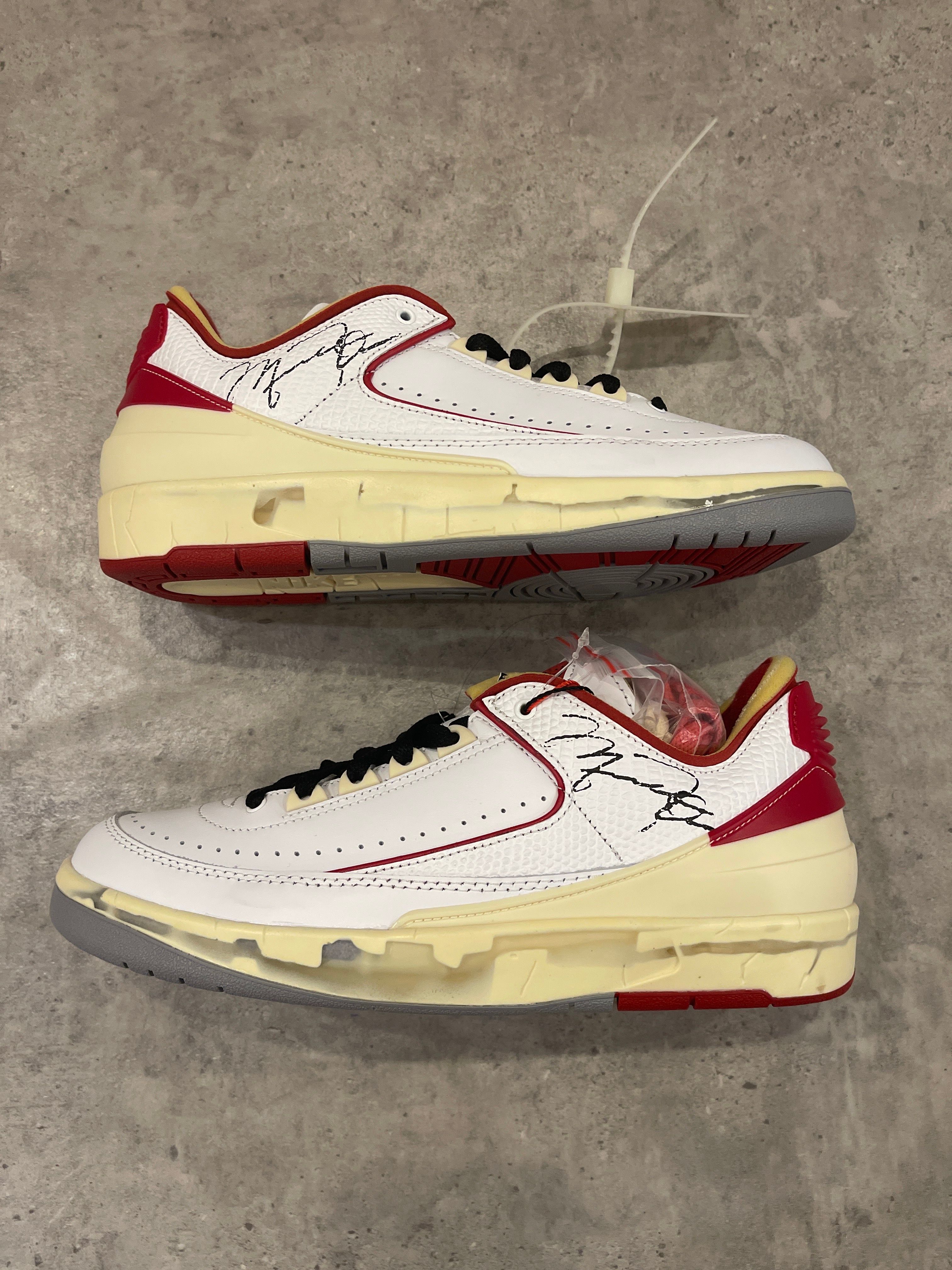 Off-White × Nike Air Jordan 2 Low "White and Varsity Red"