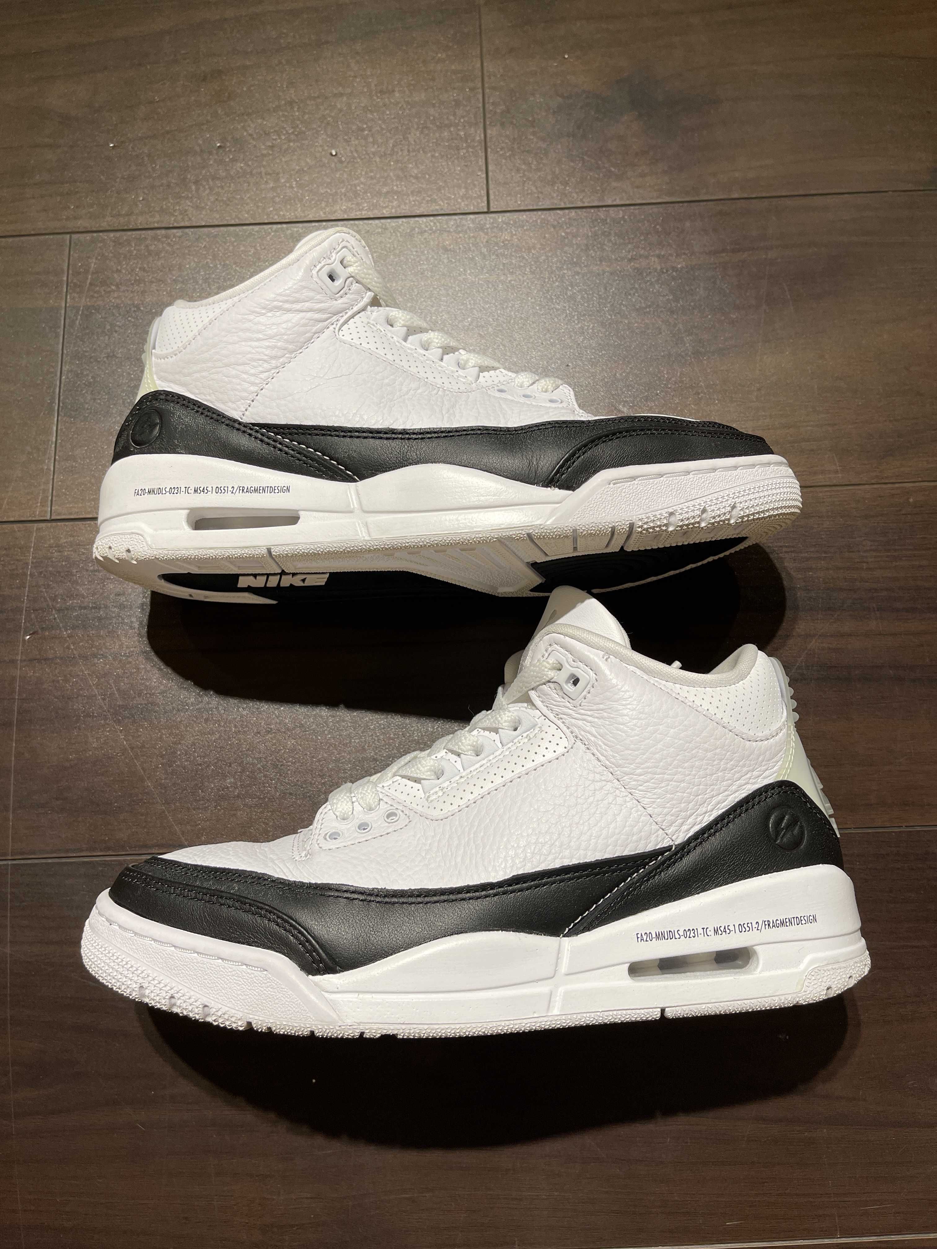 Fragment × Nike Air Jordan 3 "White/Black"