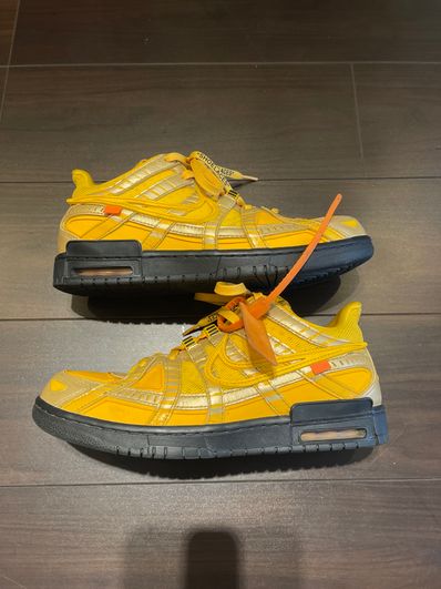 Off-White × Nike Air Rubber Dunk "University Gold"