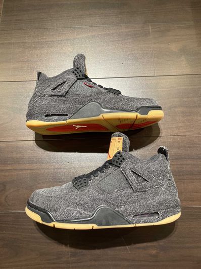 Nike × Levi's Air Jordan 4 "Black Denim" (Tag: LEVIS®)
