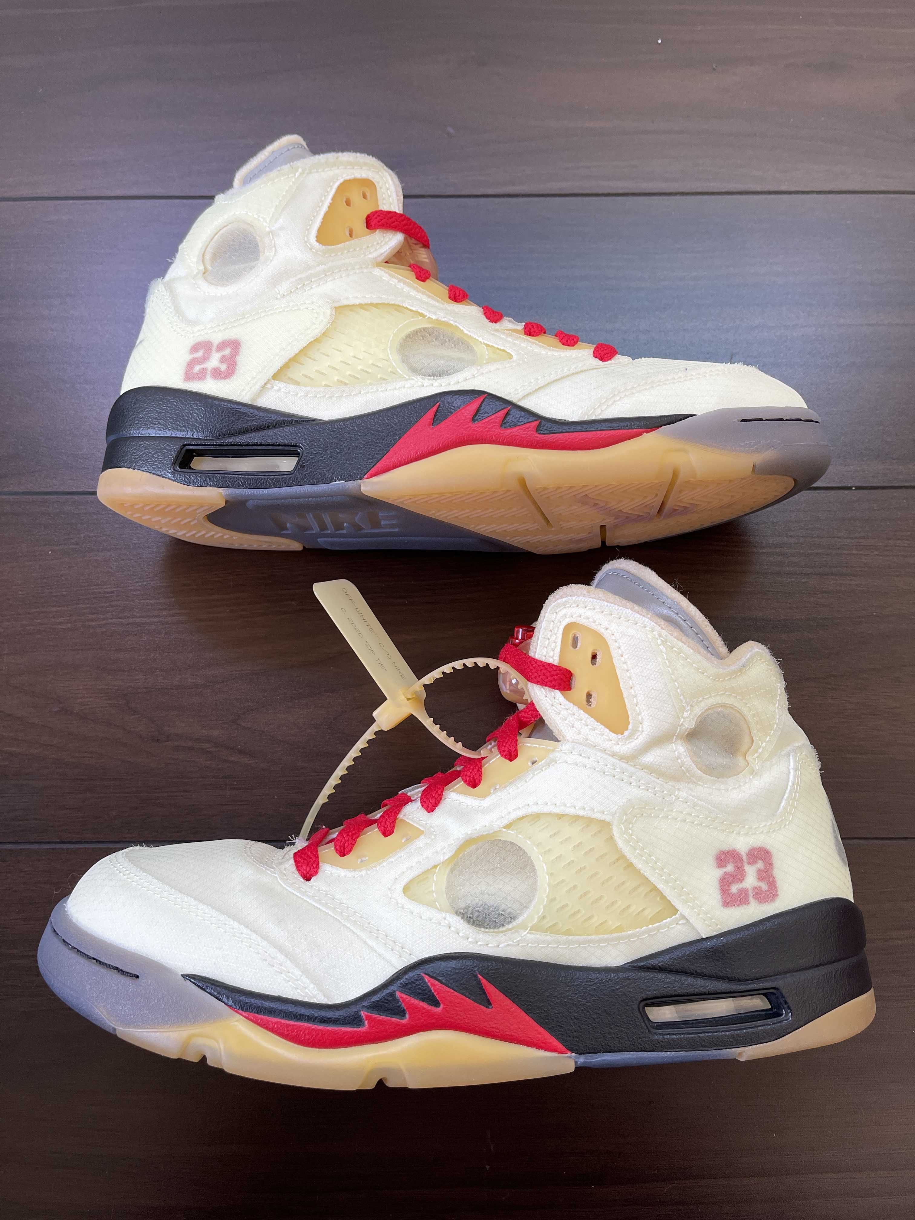 Off-White × Nike Air Jordan 5 "Sail"  