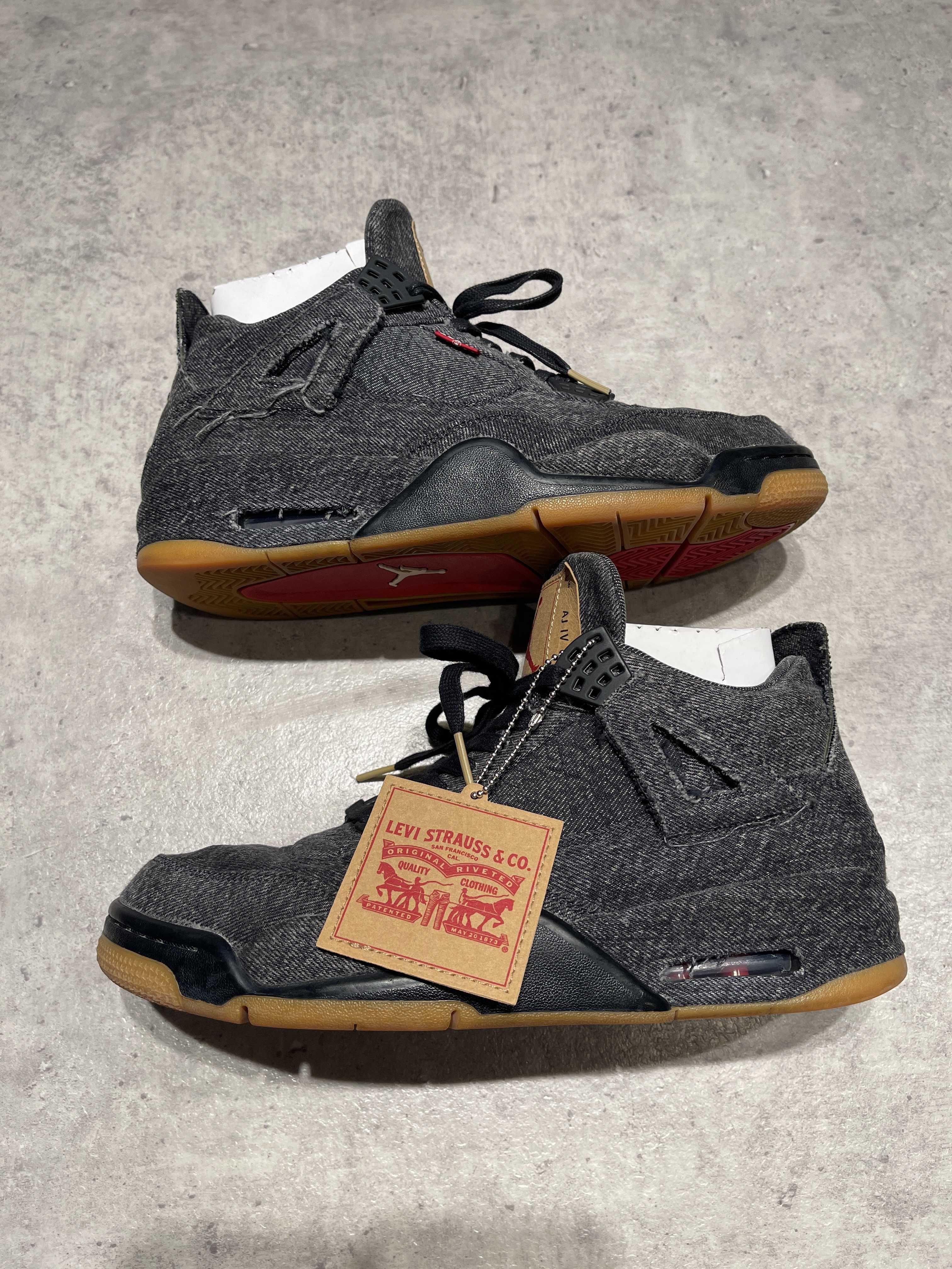 Nike × Levi's Air Jordan 4 "Black Denim" (Tag: LEVIS®)