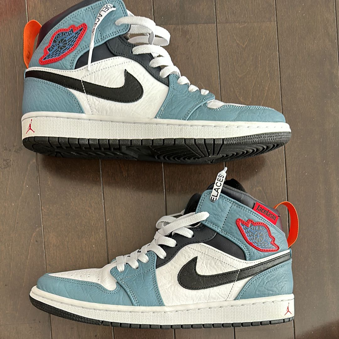 FACETASM × Nike Air Jordan 1 Mid "White/Navy"