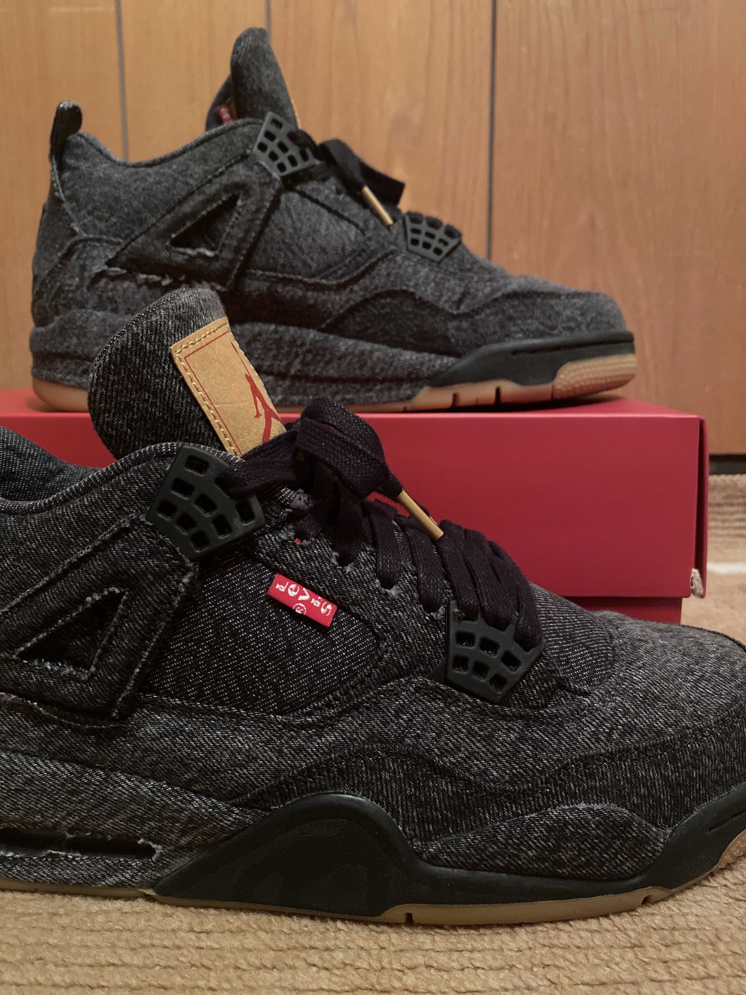 Nike × Levi's Air Jordan 4 "Black Denim" (Tag: LEVIS®)