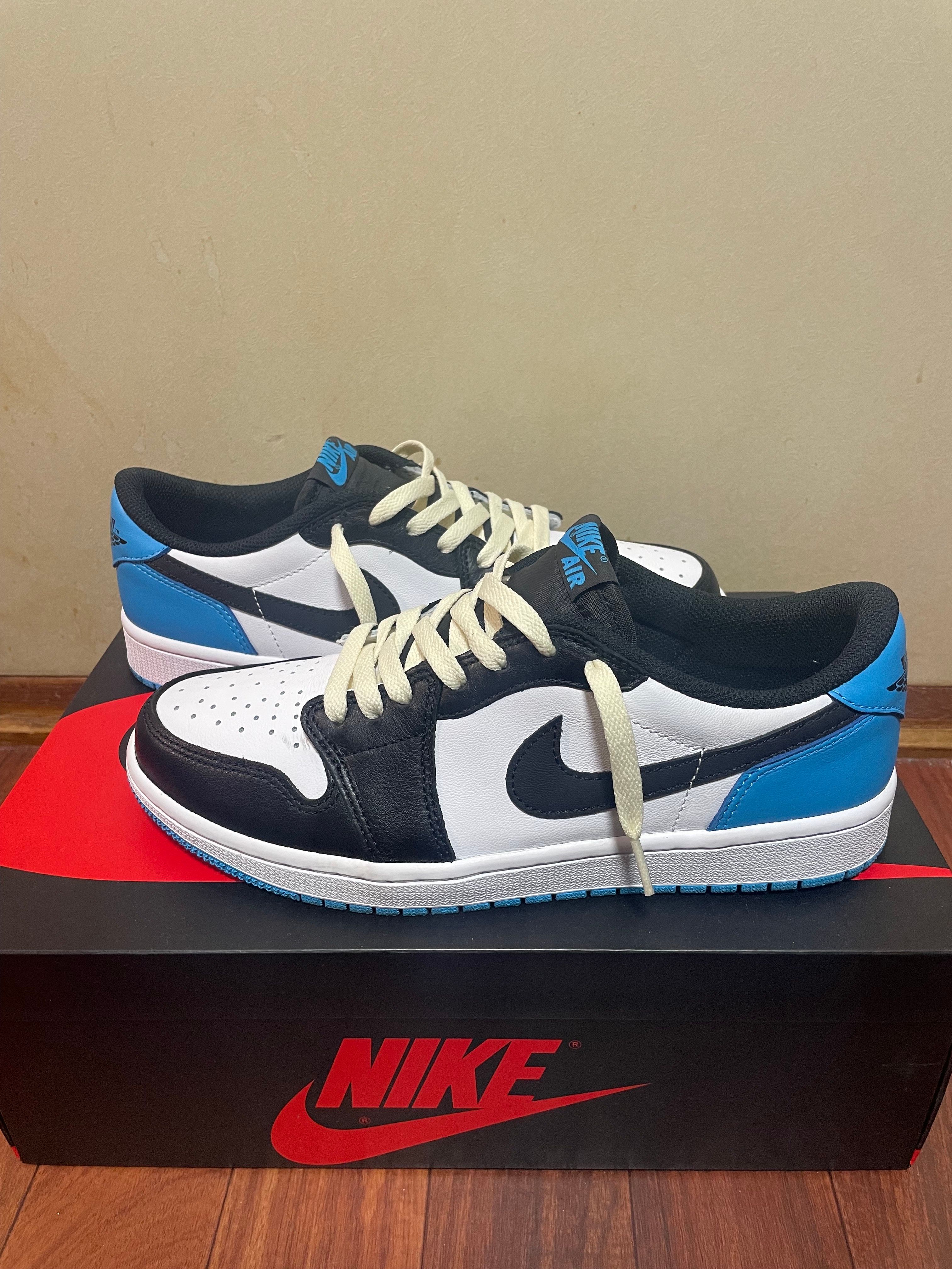 Nike Air Jordan 1 Low OG "Black and Dark Powder Blue/UNC"