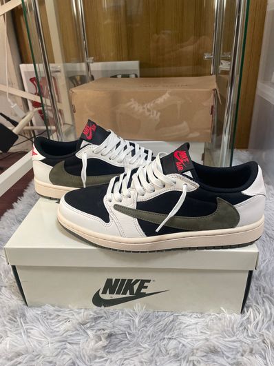 Travis Scott × Nike Women's Air Jordan 1 Low OG "Medium Olive"