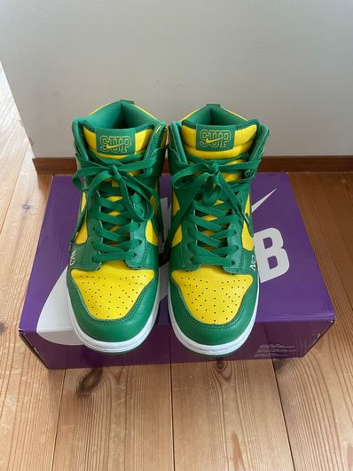 Supreme × Nike SB Dunk High By Any Means "Brazil"