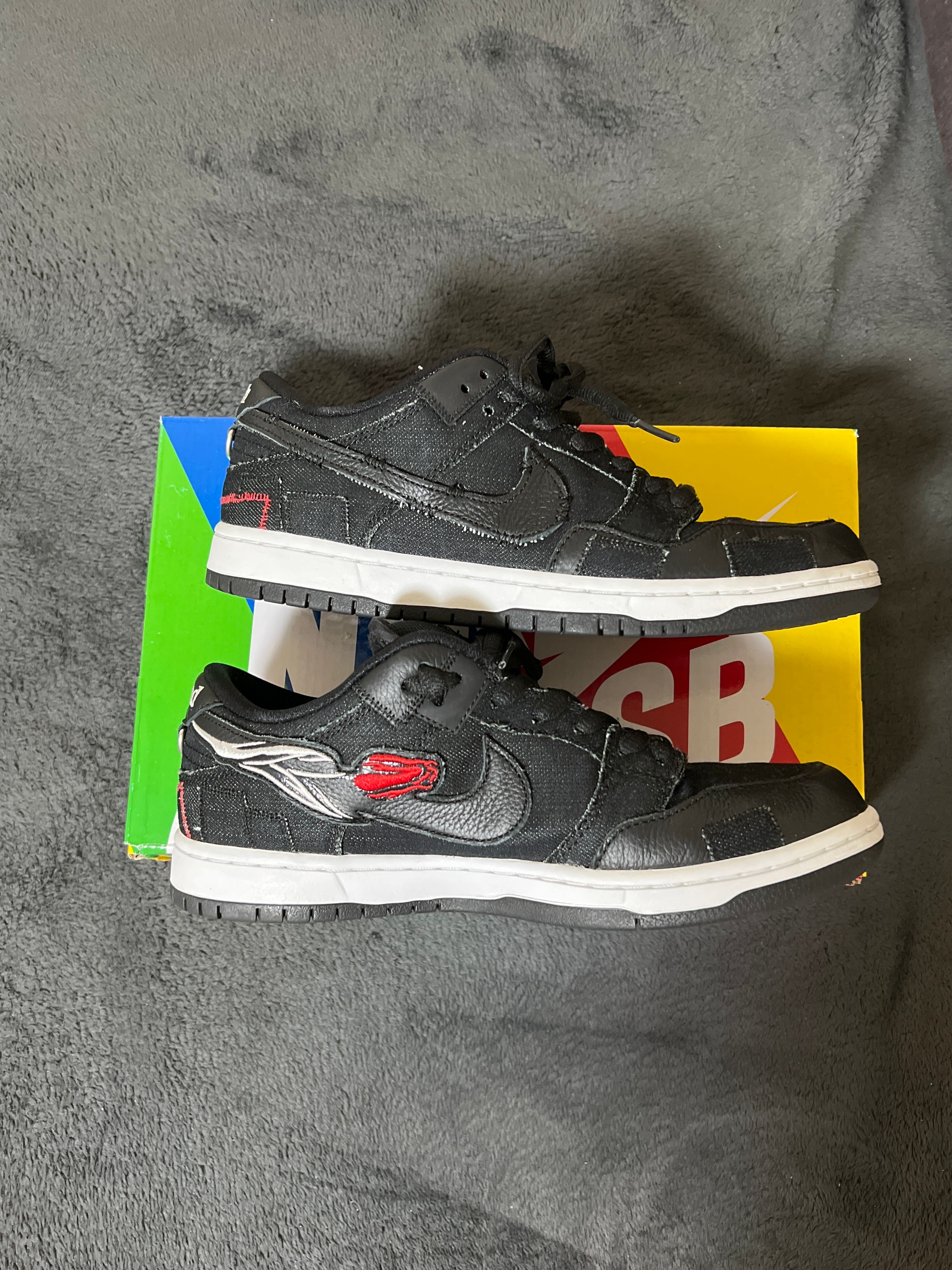 Wasted Youth × Nike SB Dunk Low "Black Denim" / VERDY