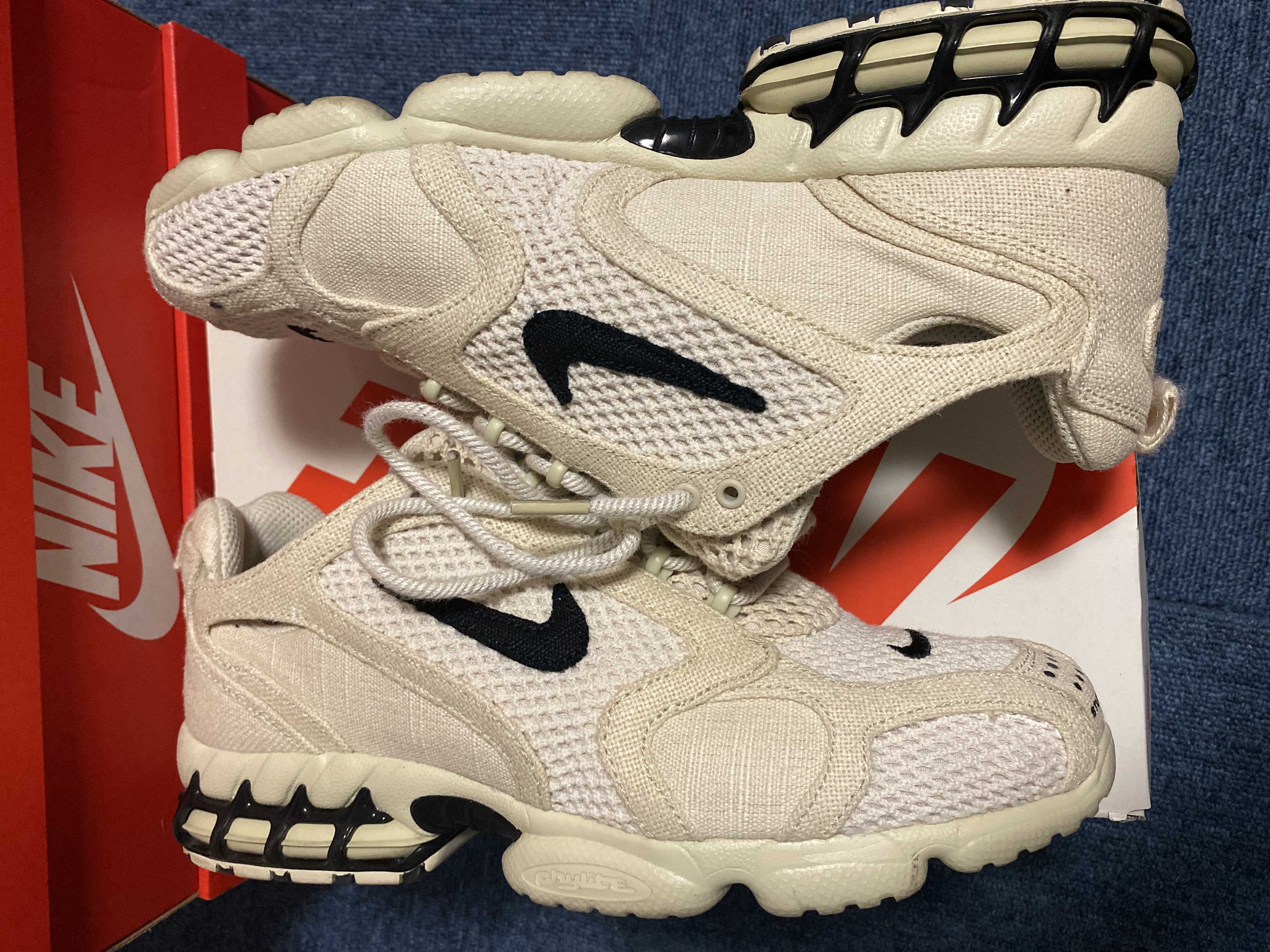 Stussy × Nike Air Zoom Spiridon CG 2 "Fossil/Black"